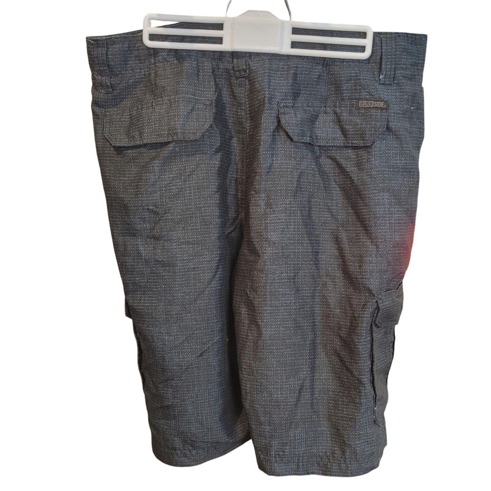 Burnside Burnside Men's Gray 34 Cargo Knee Length Board Shorts Size US 34 / EU 50 - 2 Thumbnail