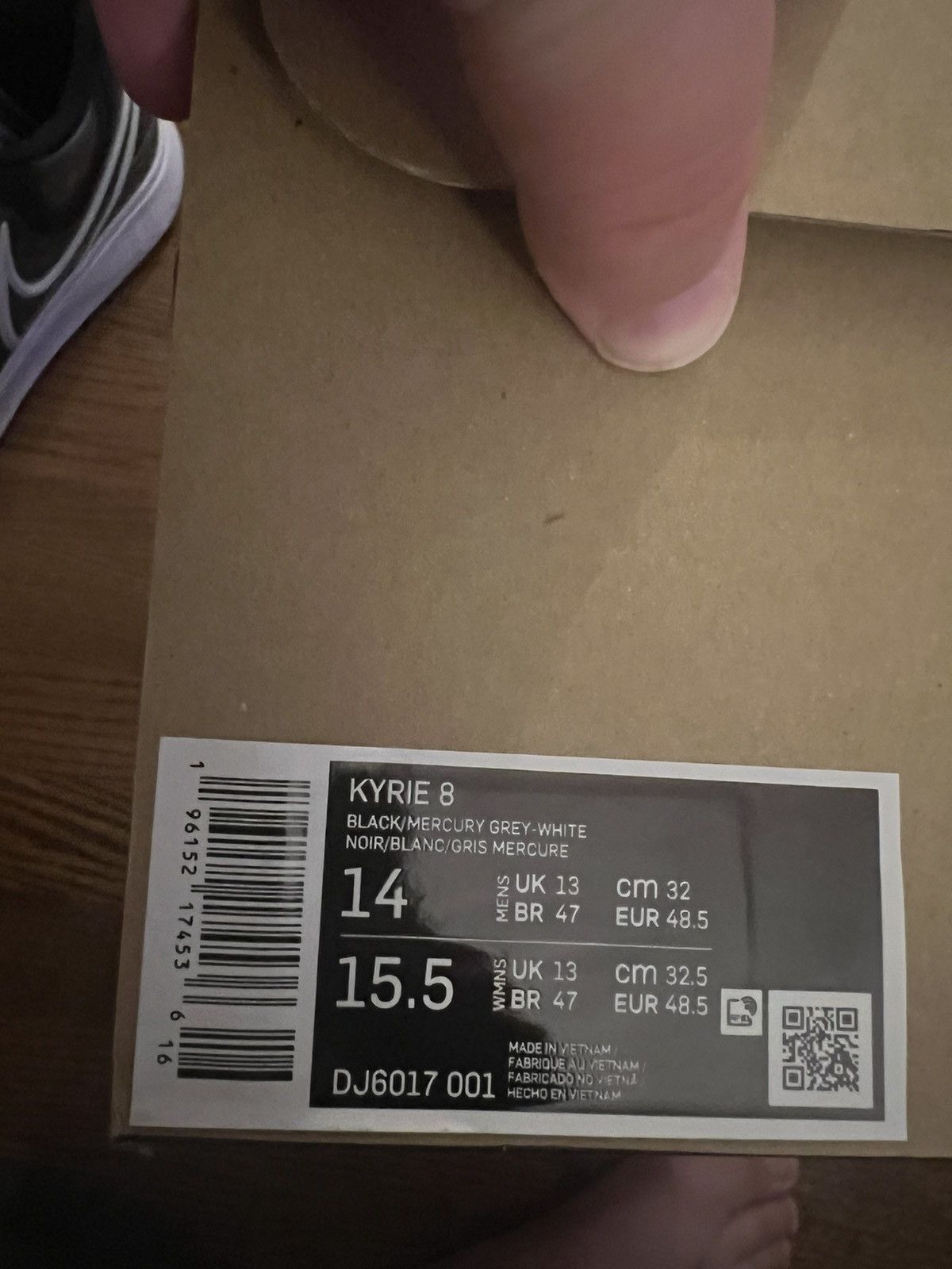 Nike Nike Kyrie 8 'Orca' DJ6017 001 Size 14 Black/Mercury Grey Size US 14 / EU 47 - 7 Thumbnail