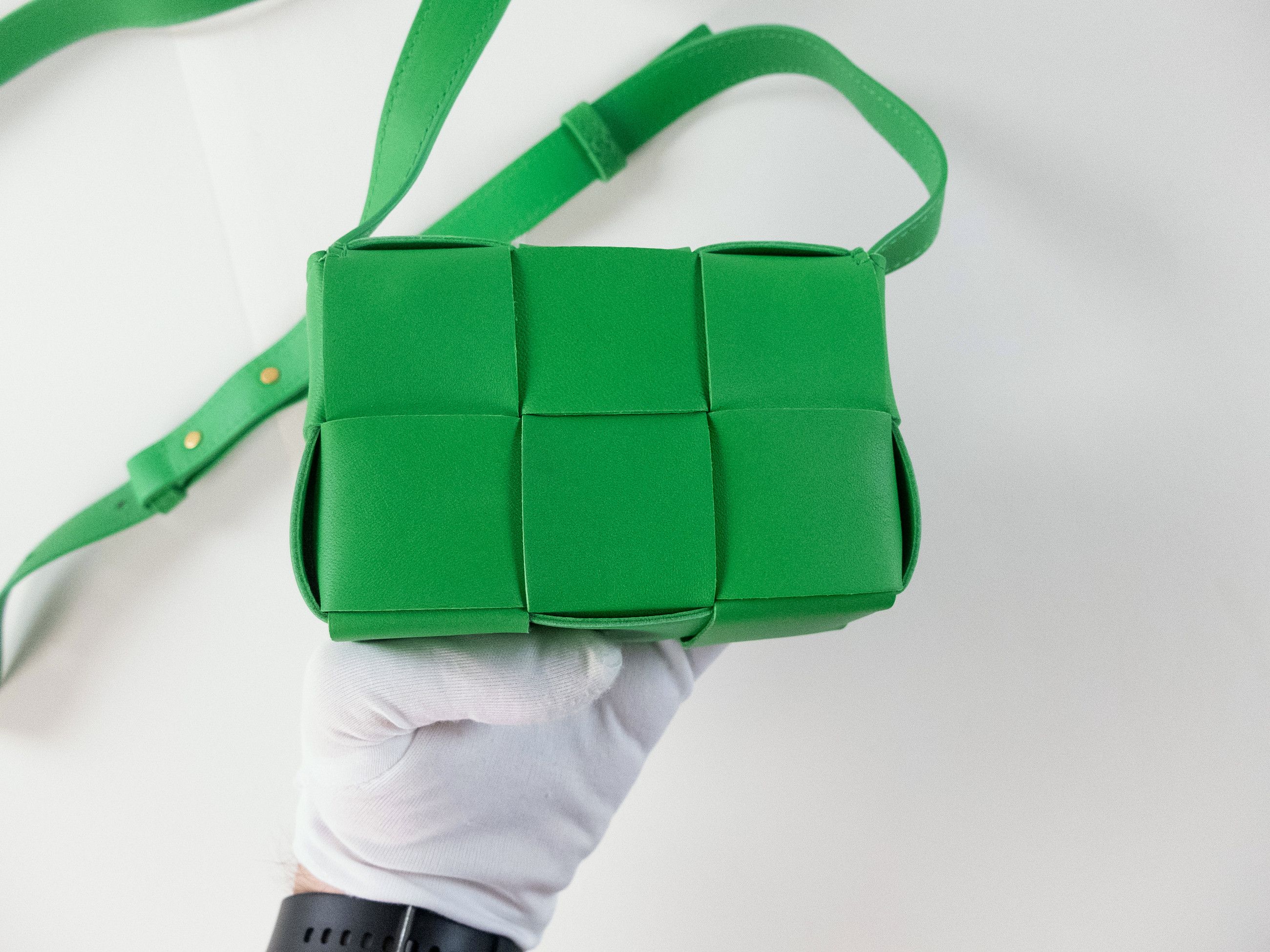 Bottega Veneta BOTTEGA VENETA Candy Cassette green intrecciato leather bag Size ONE SIZE - 6 Thumbnail