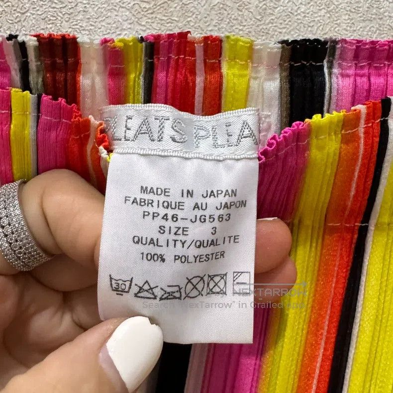 Issey Miyake Issey Miyake size:3 Summer Striped Midi Skirt Size 22" - 3 Thumbnail