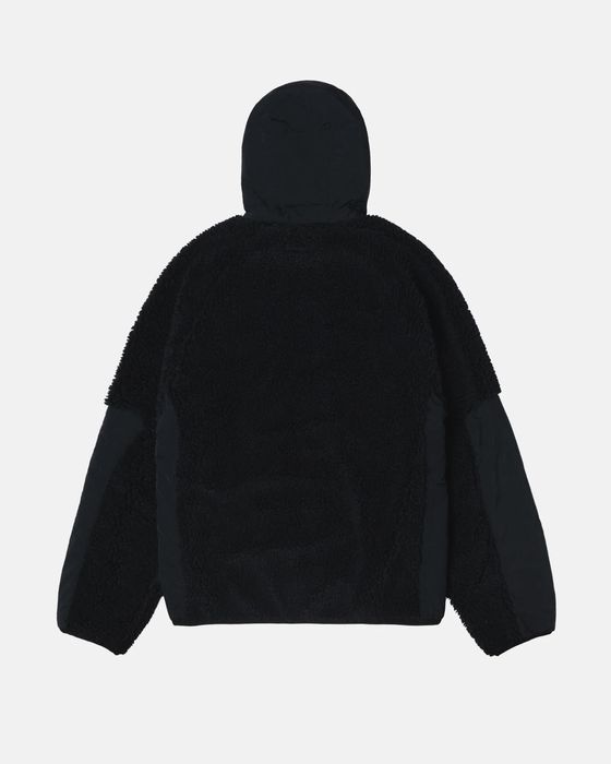 Stussy Stussy Sherpa Paneled Hooded Jacket in Black | Grailed