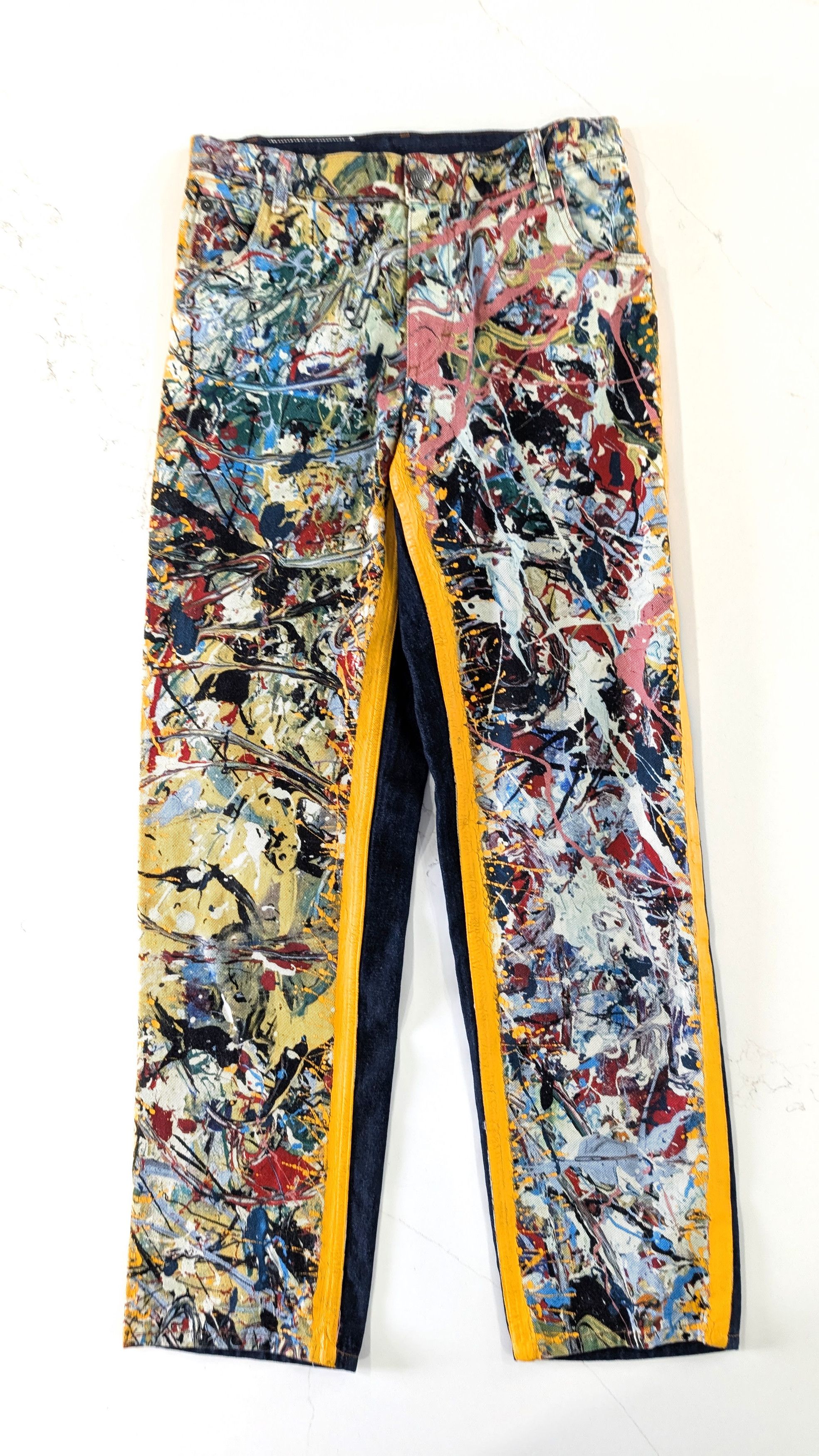Charles Jeffrey LOVERBOY Charles Jeffrey Loverboy Painted Art Splash Jeans 30 x 32 Size US 30 / EU 46 - 1 Thumbnail