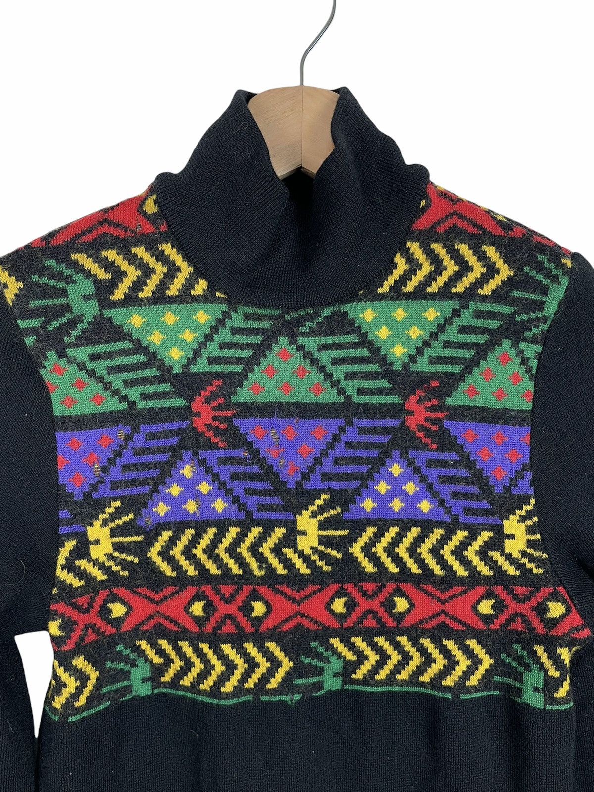 Saint Laurent Paris × Vintage × Yves Saint Laurent Vintage YSL Wool Knit Sweater Dress — 80s Japan Exclusive Size M / US 6-8 / IT 42-44 - 8 Thumbnail
