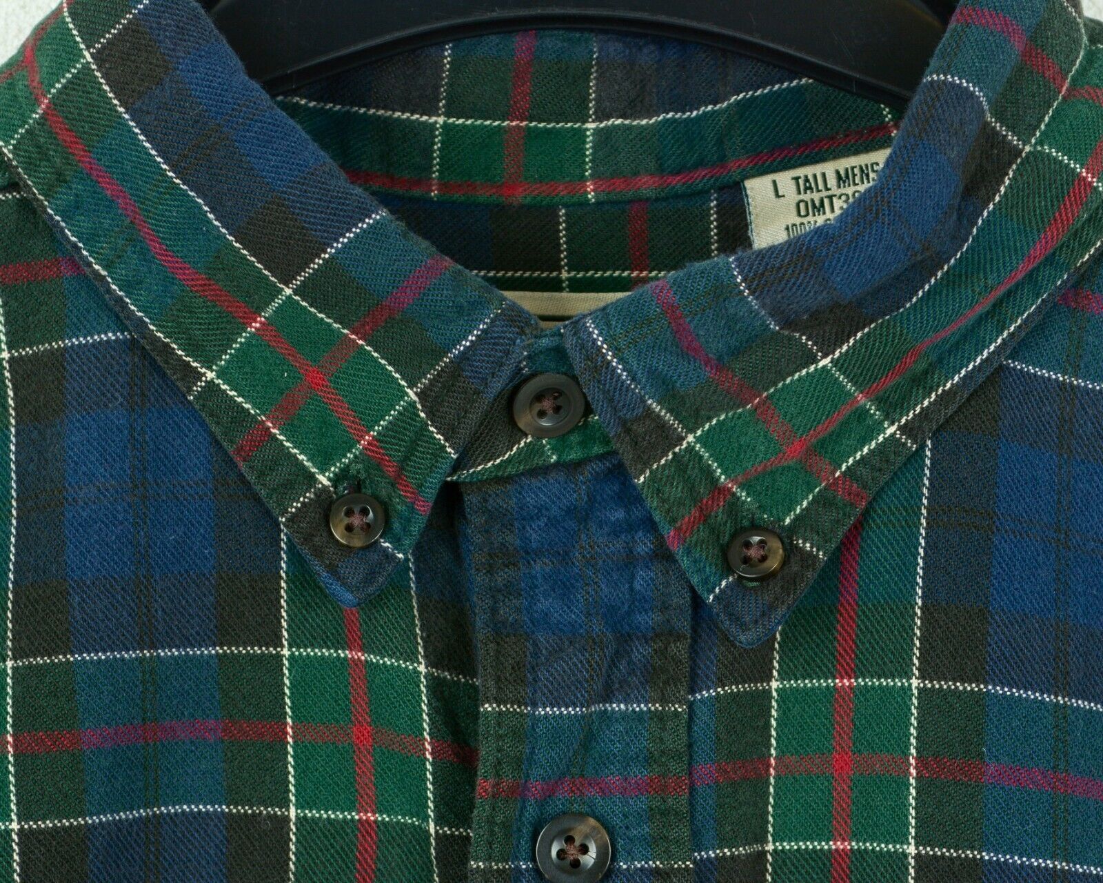 L.L. Bean × Vintage Men's L TALL Plaid Shirt Casual Button Up Flannel Longsleeve Size US L / EU 52-54 / 3 - 7 Thumbnail