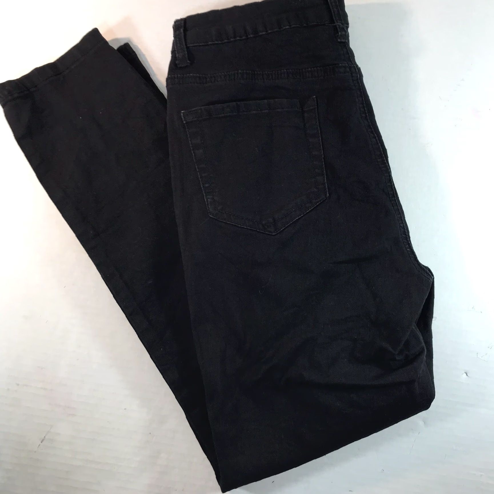 Vintage VINTAGE Monkey Ride Jeans Skinny Black Wash Women's Size 11/30 Mid-Rise Stretch Denim Size 32" / US 10 / IT 46 - 4 Thumbnail