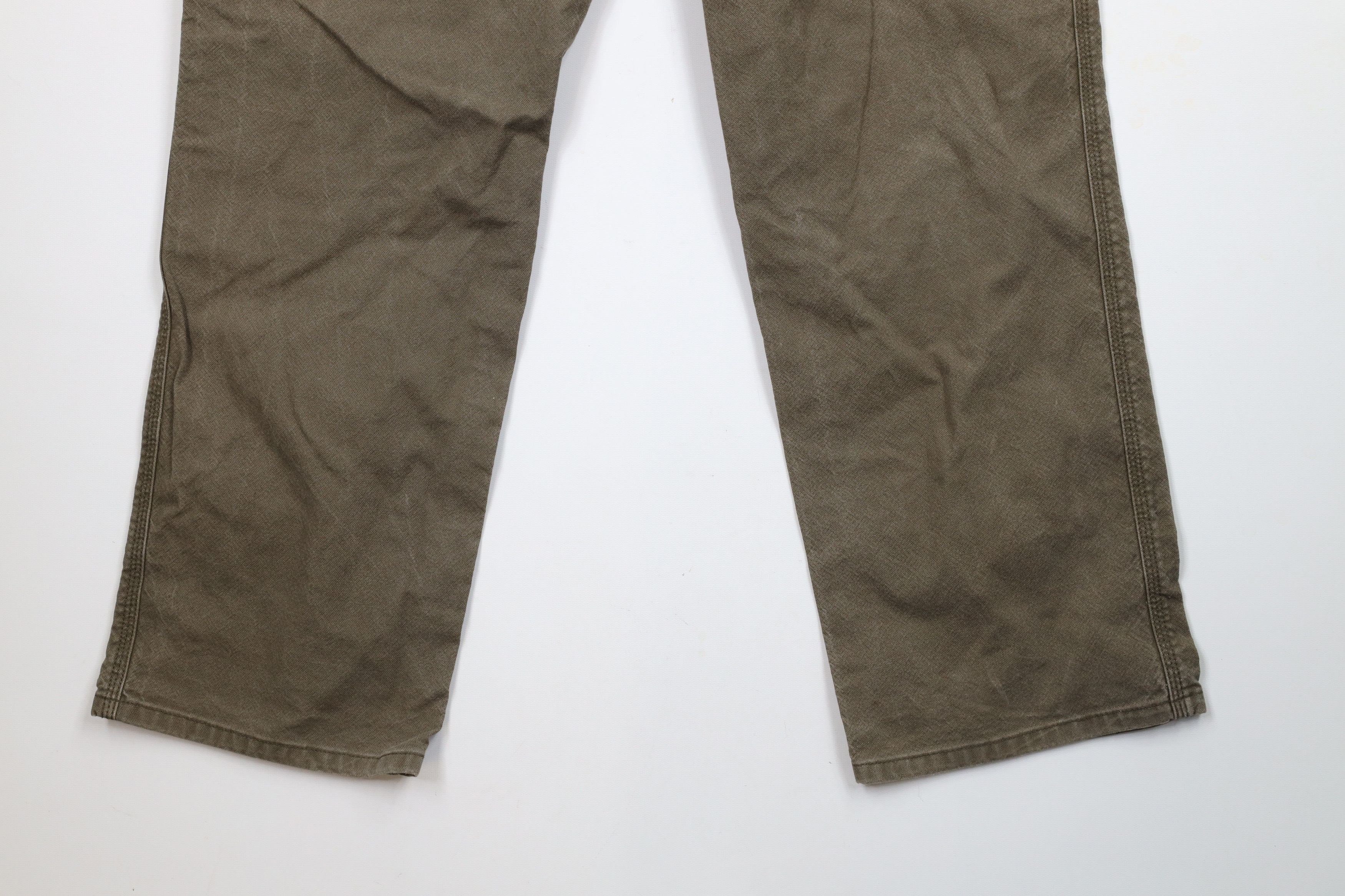 Carhartt × Vintage Vintage Carhartt Canvas Wide Leg Dungaree Pants Green Size US 36 / EU 52 - 13 Thumbnail