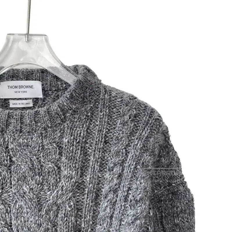 Thom Browne Thom Browne Gray Wool Jumper for Women . Size L / US 10 / IT 46 - 4 Thumbnail