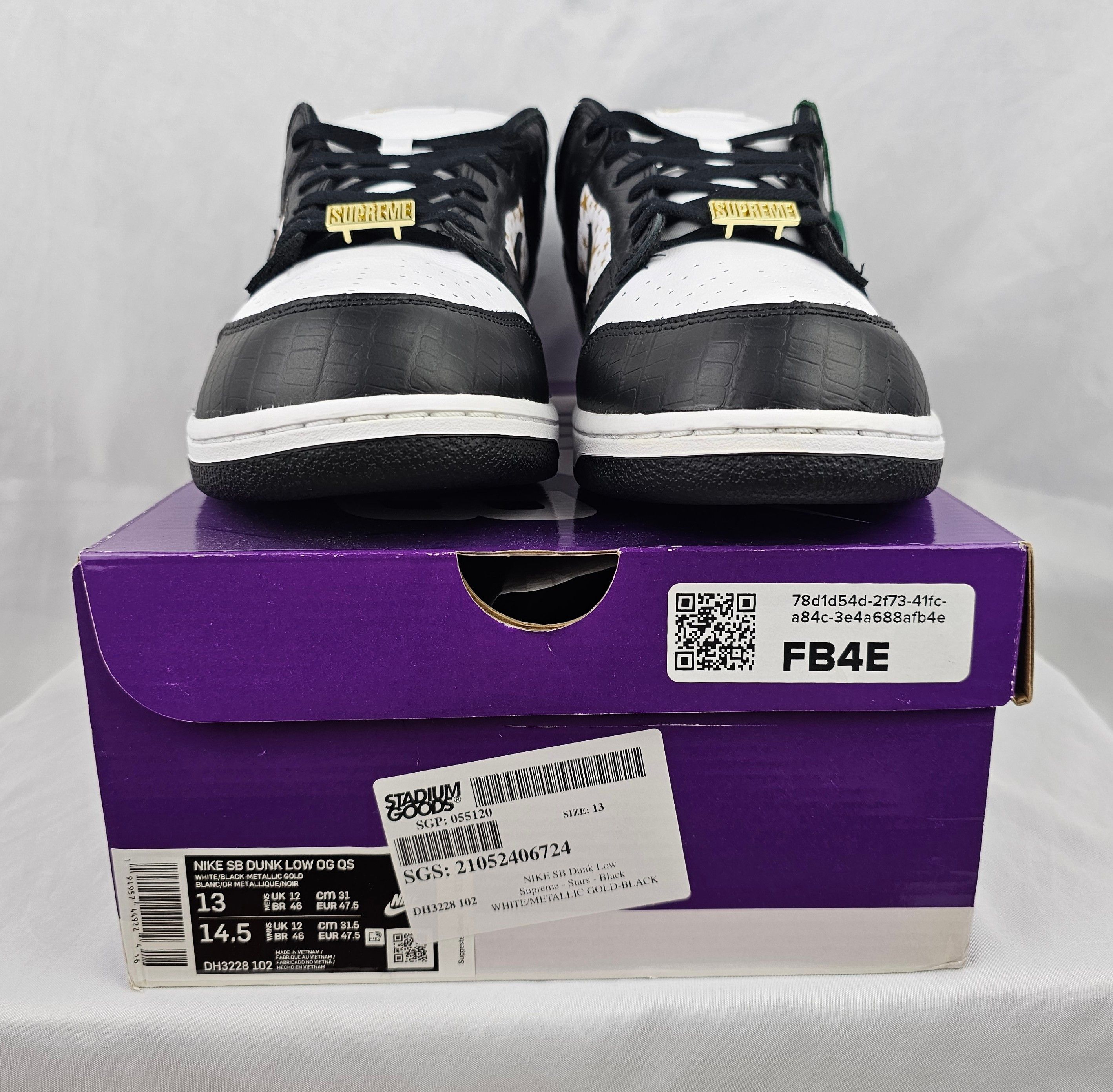 Nike Nike Dunk SB Low x Supreme Stars Black 2021 Men's Size 13 US Size US 13 / EU 46 - 8 Thumbnail