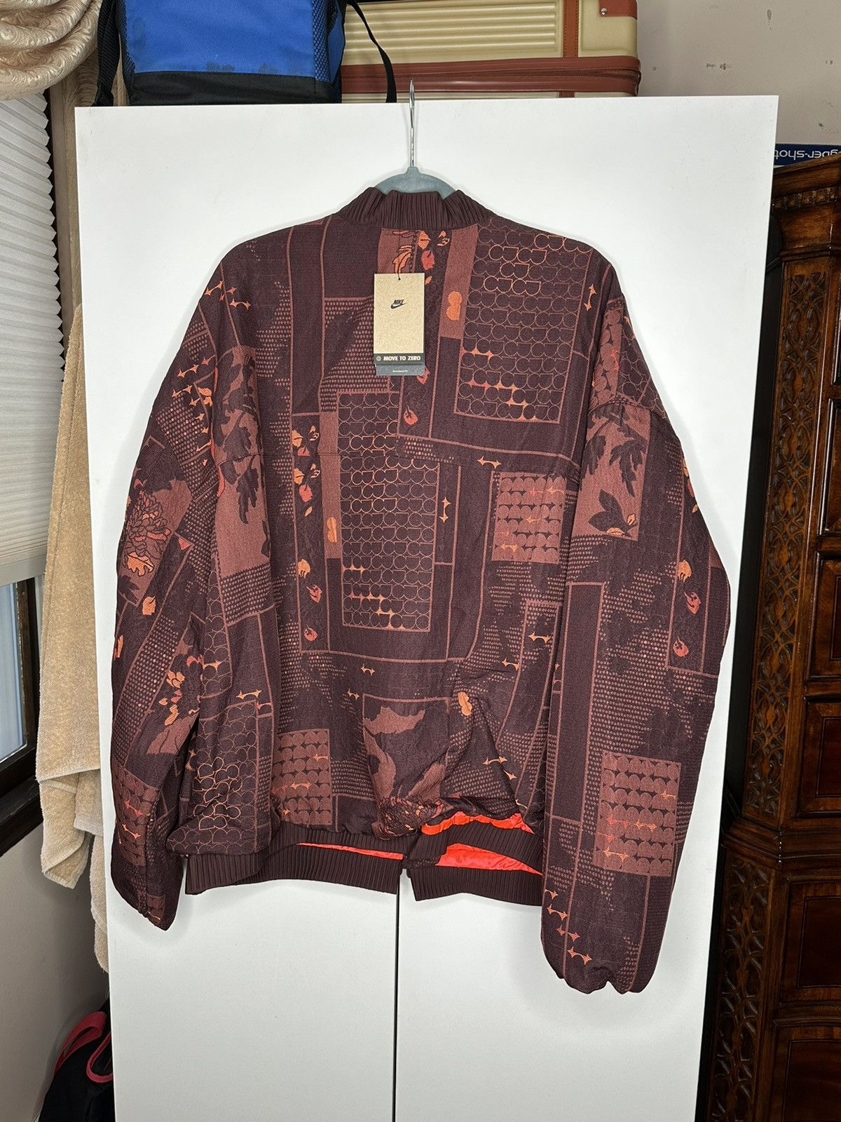 Nike Nike Naomi Osaka Jacquard Button Jacket Burgundy Sz XL Size XL / US 12-14 / IT 48-50 - 2 Thumbnail