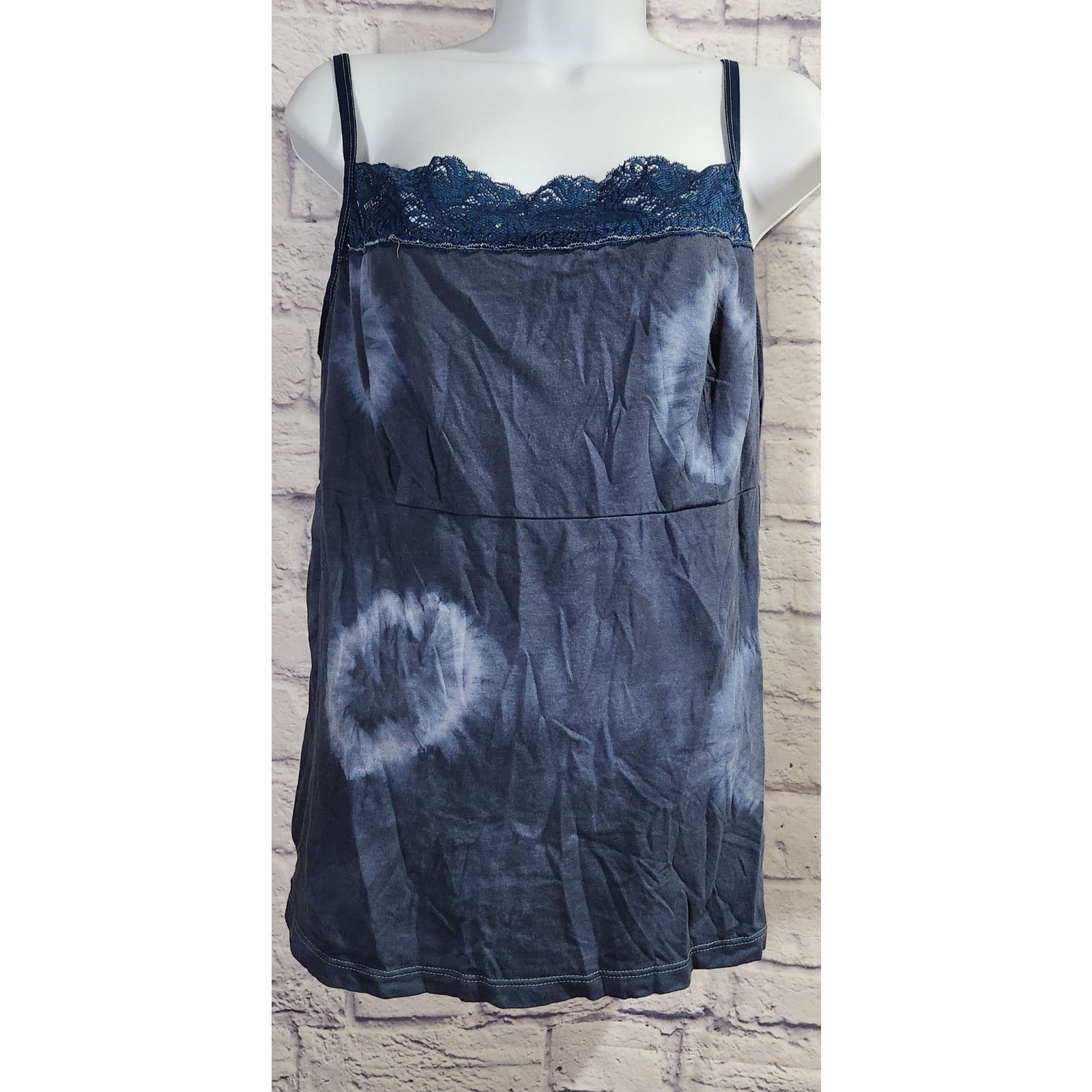 Other Lane Bryant Blue Tie Dye Lace Spaghetti Strap Tank Top 18 20 Size XXL / US 16-18 / IT 52-54 - 1 Thumbnail