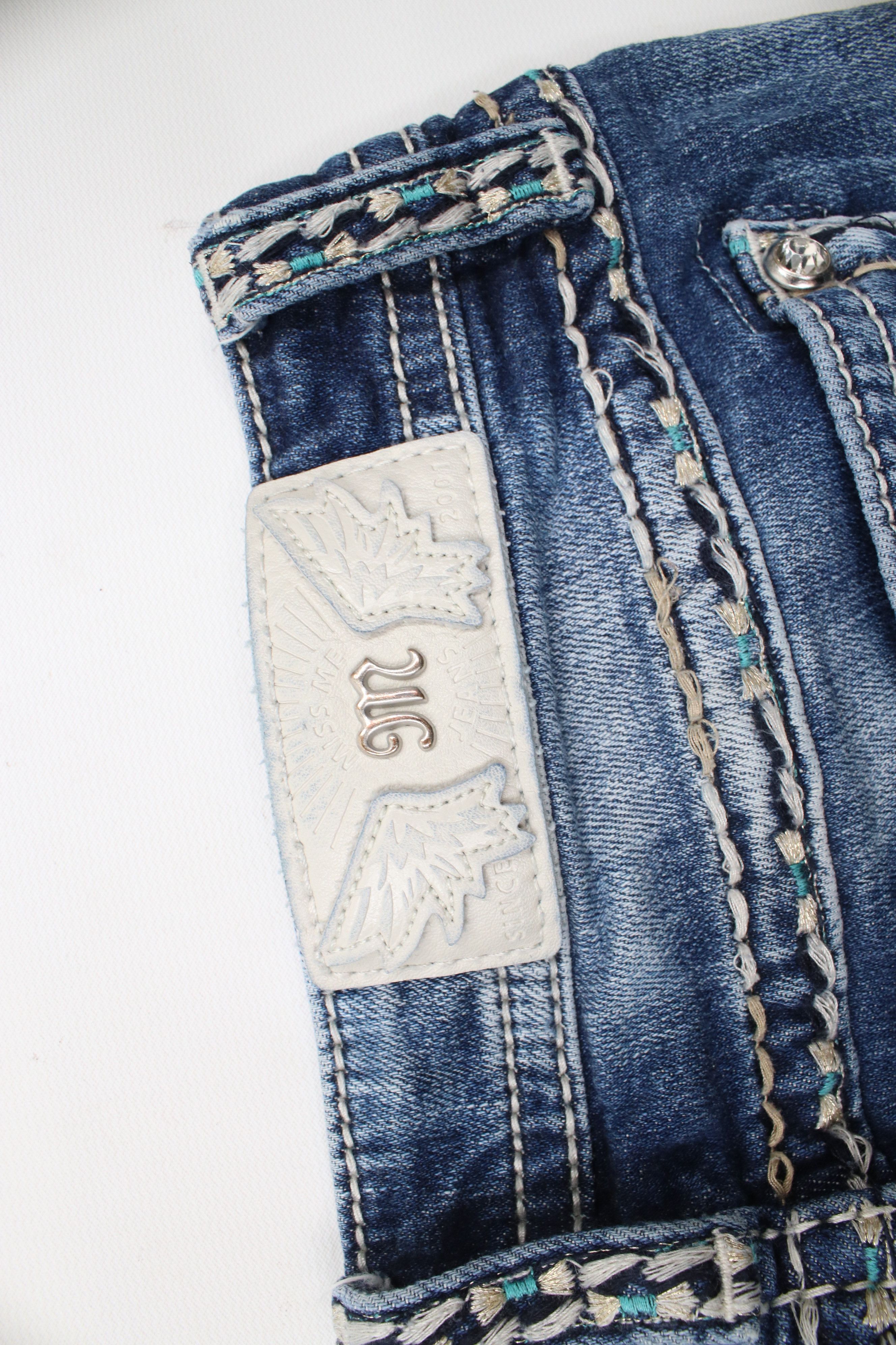 Miss Me × Vintage Miss Me Thick Stitch Stretch Hailey Skinny Leg Denim Jeans Size 29" - 14 Thumbnail