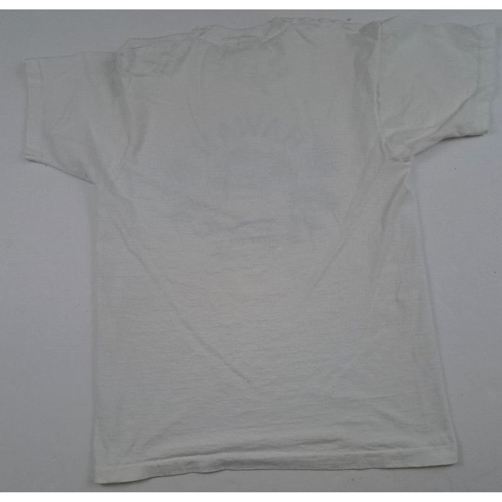 Fruit Of The Loom VINTAGE Hawaii Waikiki Beach T-Shirt USA LG Hilton Head Fruit of the Loom Crew Neck Short Sleeve Men 1980s White Sky Blue Size US L / EU 52-54 / 3 - 4 Thumbnail