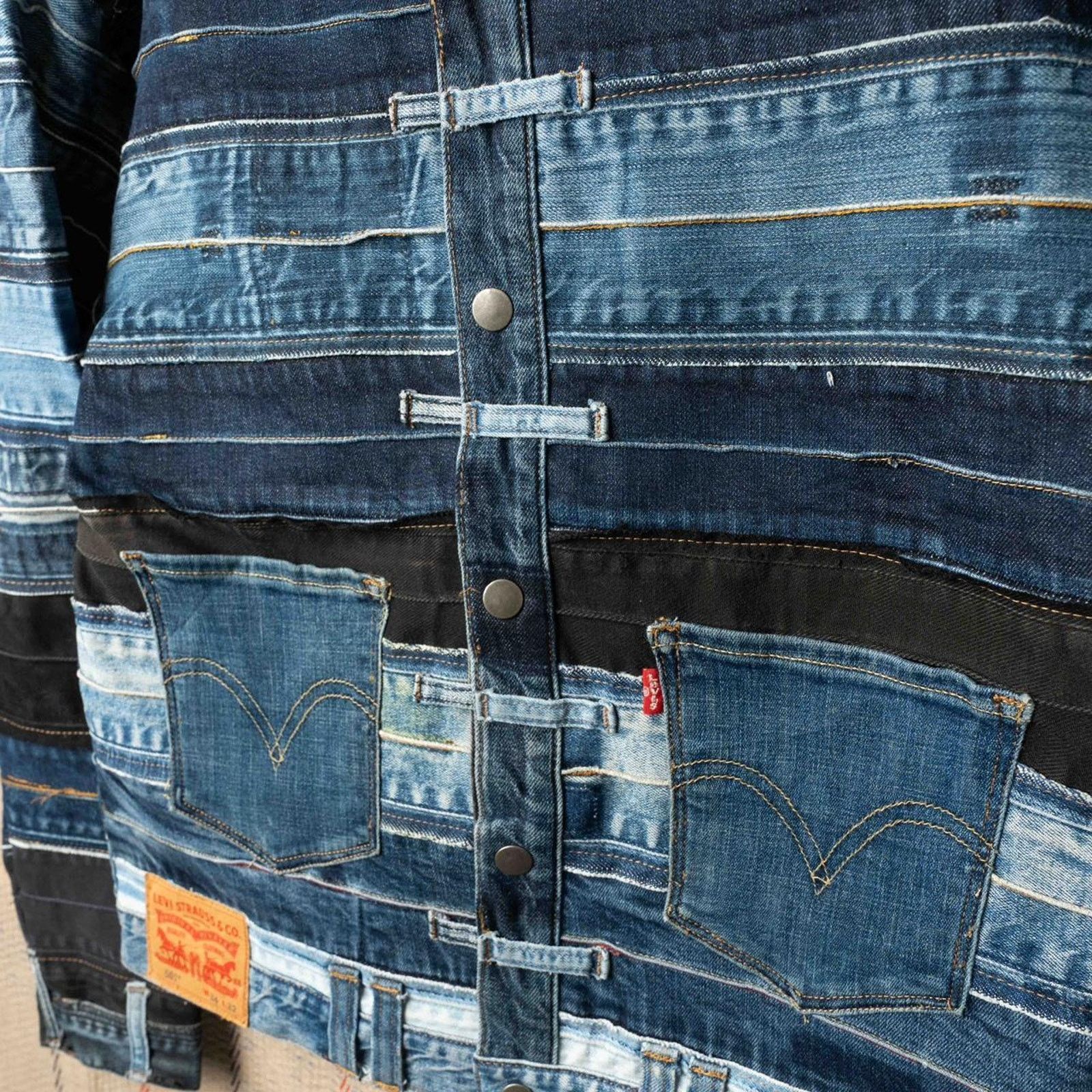 Levi's Custom Upcycled levis denim jacket , One of One Rework Small Size US S / EU 44-46 / 1 - 3 Thumbnail