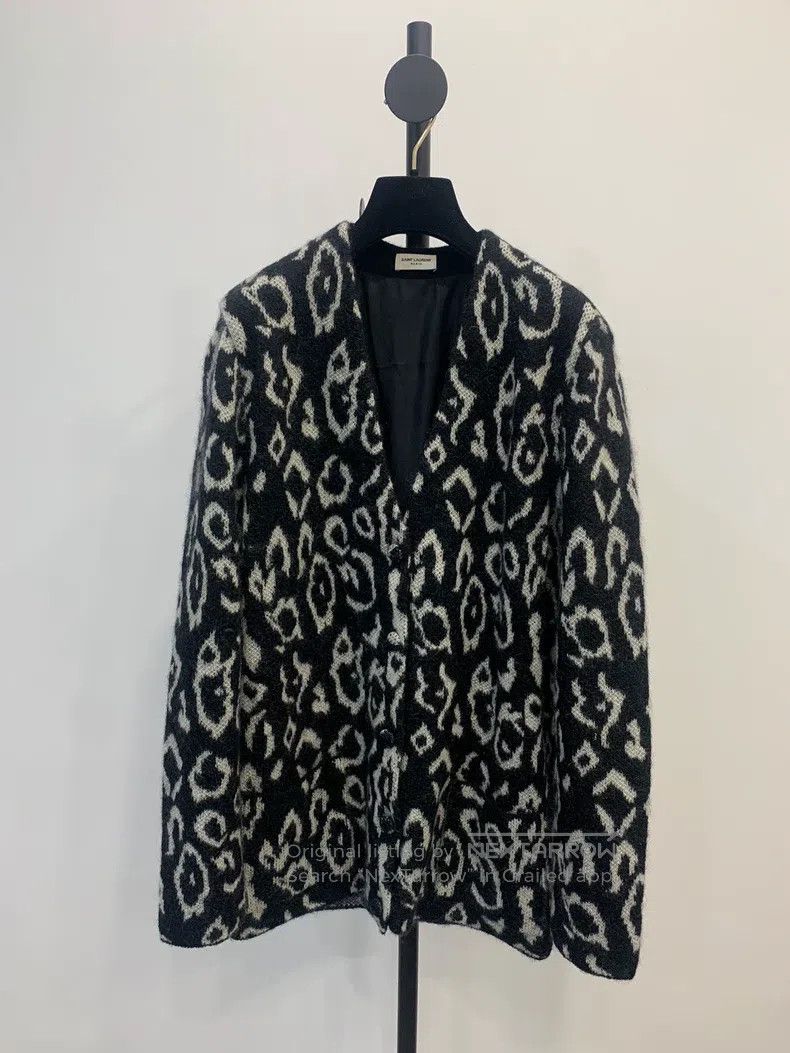 Saint Laurent Paris Saint Laurent Paris Leopard Print Cashmere Cardigan Size US XS / EU 42 / 0 - 1 Thumbnail