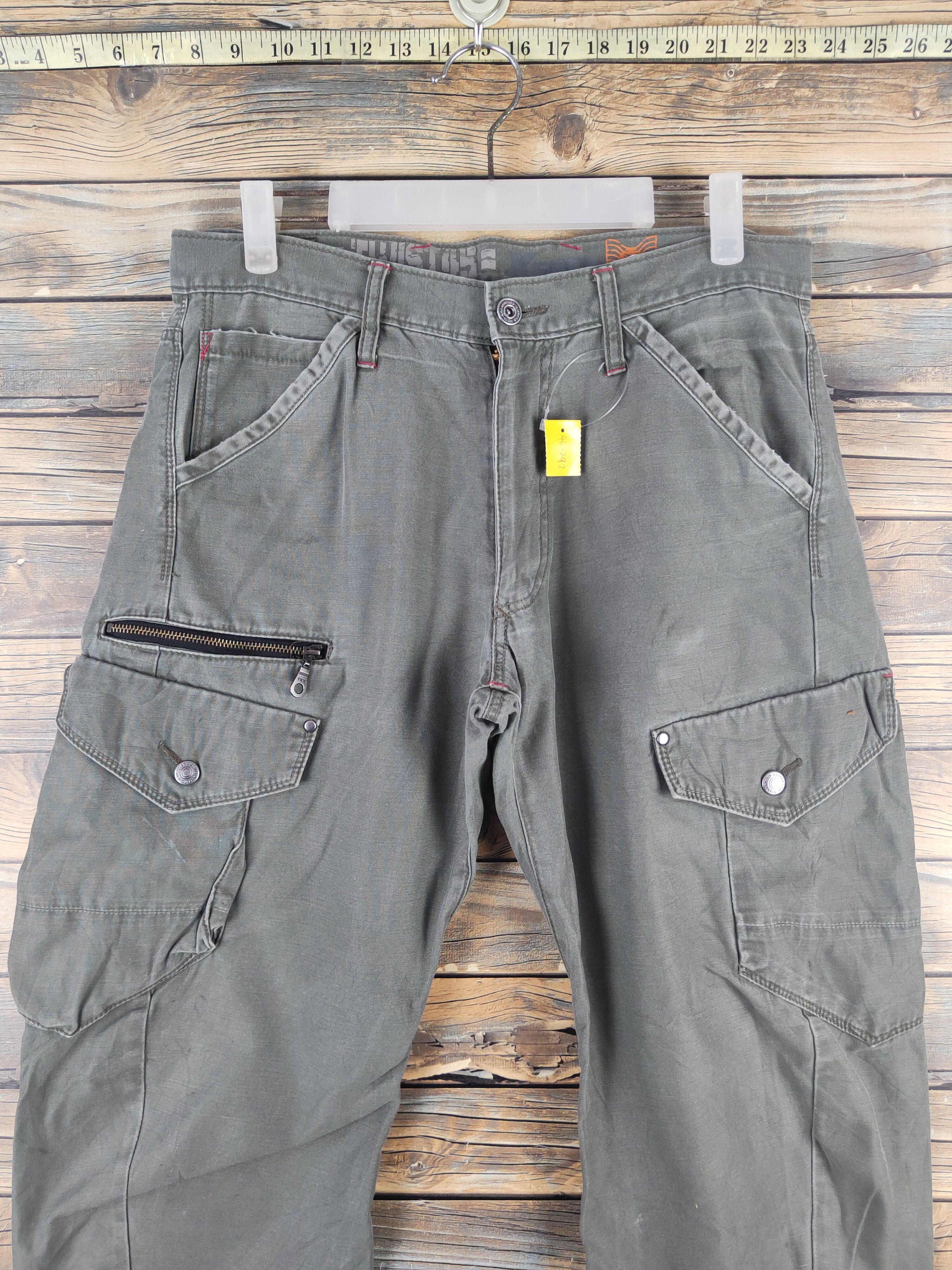 Japanese Brand DL Xebec Army Green Multipocket Cargo Pants #46-292T Size US 32 / EU 48 - 2 Thumbnail