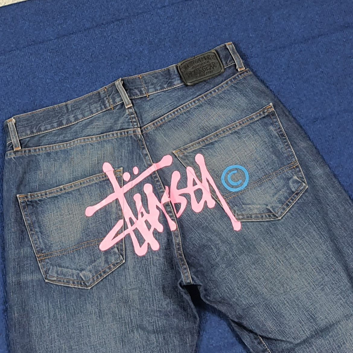 Stussy Vintage Stussy Streetwear Custom Logo Jeans C297N3 Size US 34 / EU 50 - 2 Thumbnail