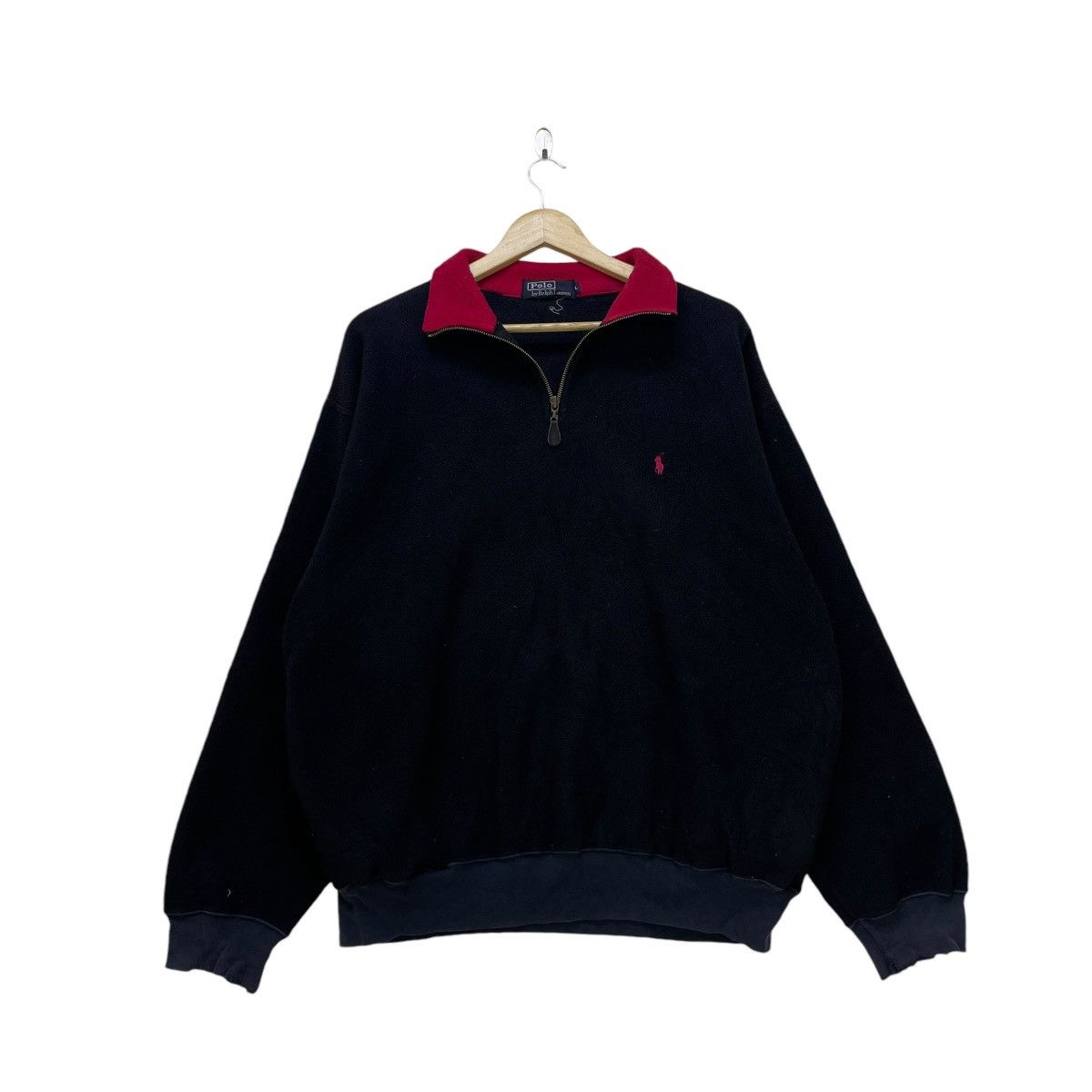 Polo Ralph Lauren × Ralph Lauren 💥Vintage Polo Ralph Lauren Little Poney Half Zipper Pullover Size US L / EU 52-54 / 3 - 1 Thumbnail