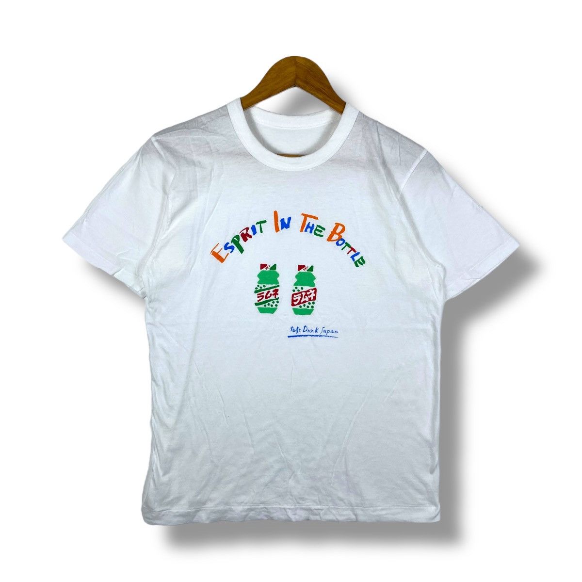 Vintage 90's SOFT DRINK JAPAN Esprit In The Bottle Tee Shirt