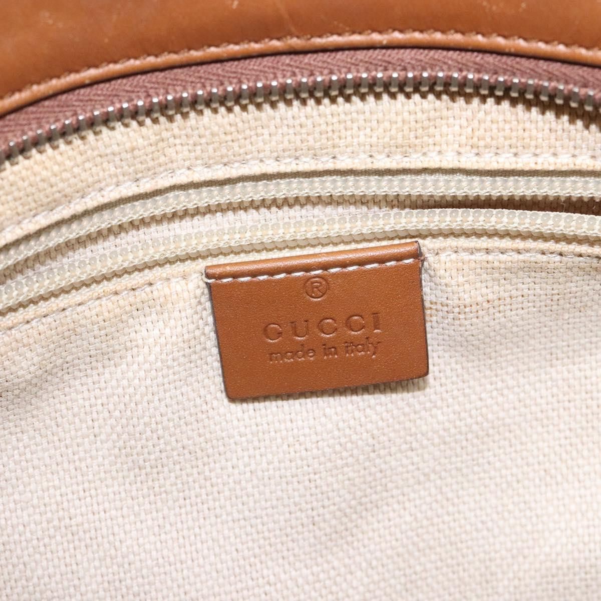 Gucci GUCCI GG Canvas Web Sherry Line Shoulder Bag Beige Silver Size ONE SIZE - 16 Thumbnail