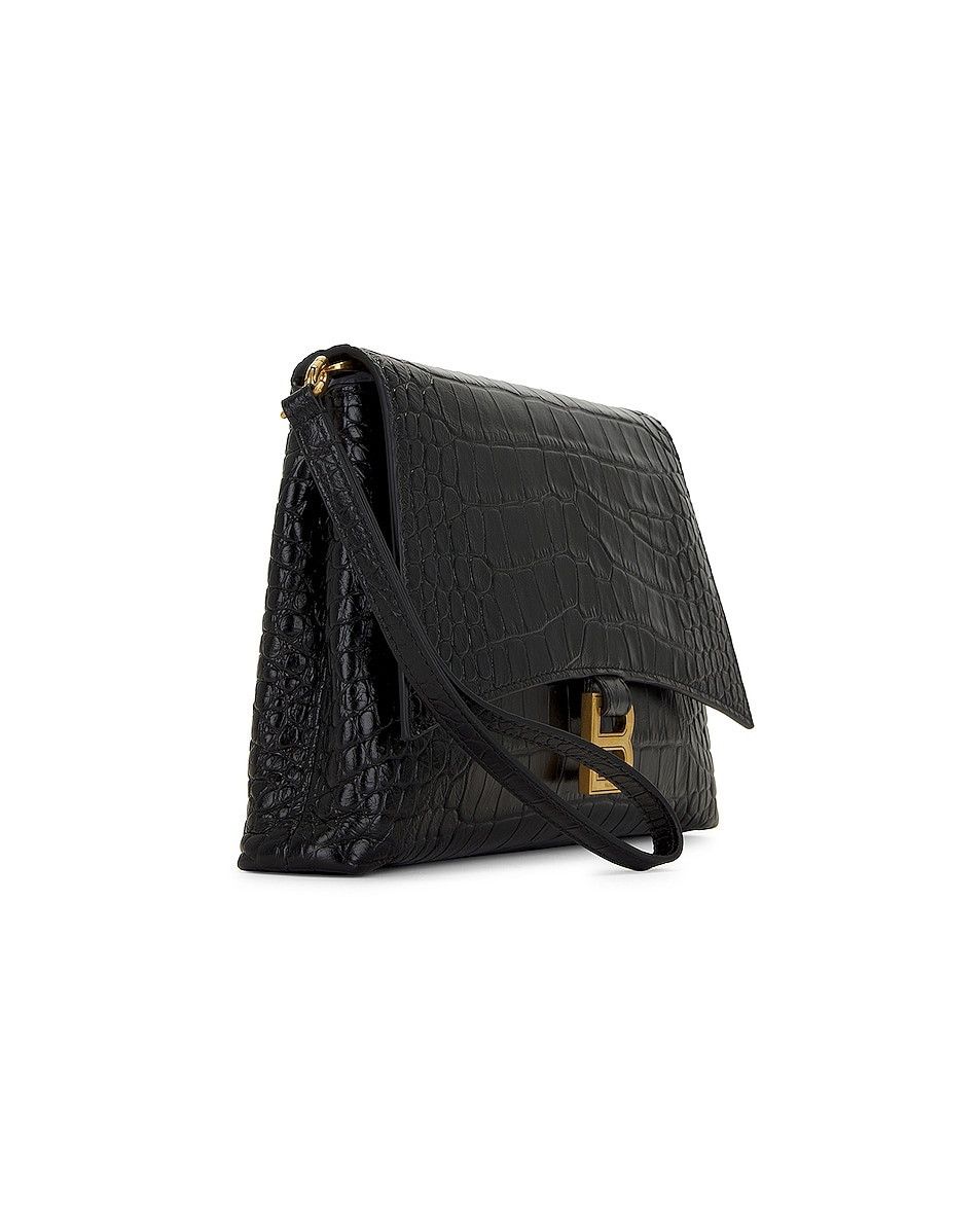 Balenciaga o1mt1gz0325 Size: OS / Crush Medium Pouch Crocodile Size ONE SIZE - 4 Thumbnail