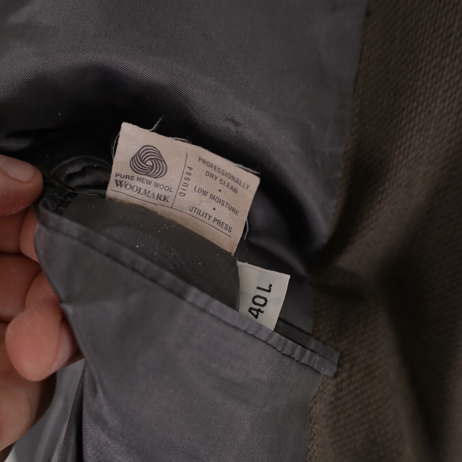 Hart Schaffner Marx Hart Schaffner Marx Textured Wool Brown Black Honeycomb 2 Bu Size 40L - 12 Thumbnail