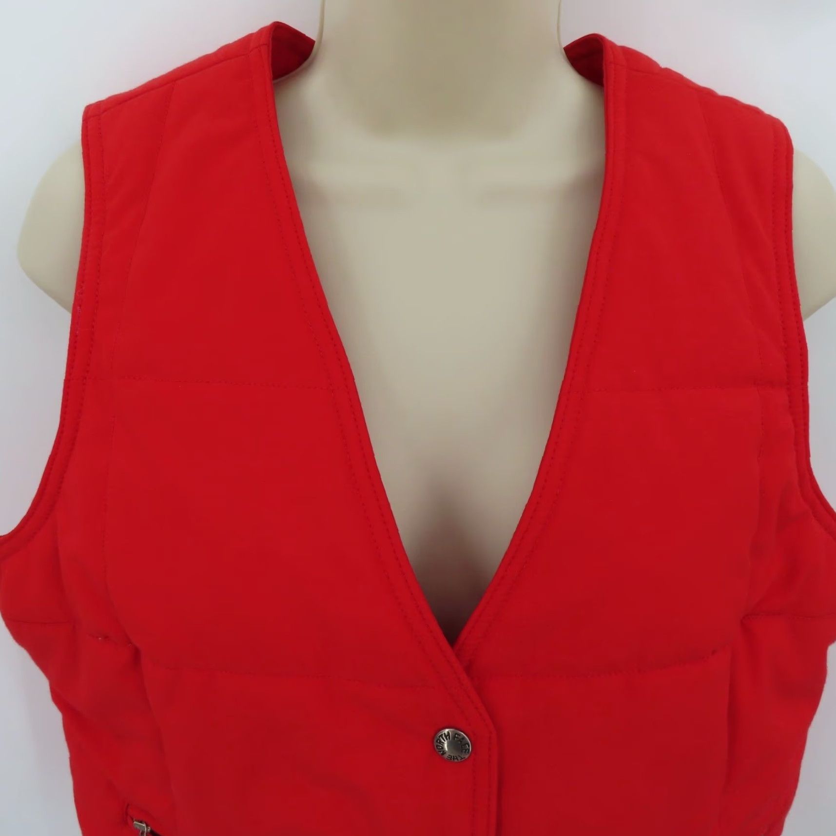 The North Face VTG The North Face Women Vest L Red Snap Front ZIP Pockets NEW Tags Solid Size L / US 10 / IT 46 - 5 Thumbnail