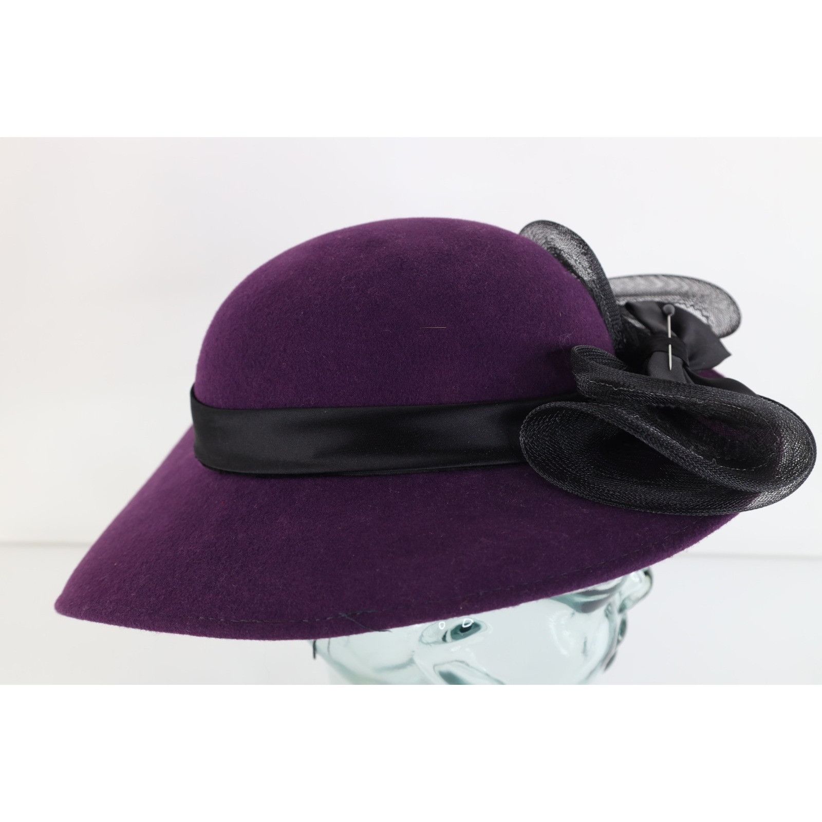 Vintage Vintage 70s Bollman Hat Co Wool Felt Cloche Hat with Bow Size ONE SIZE - 4 Thumbnail