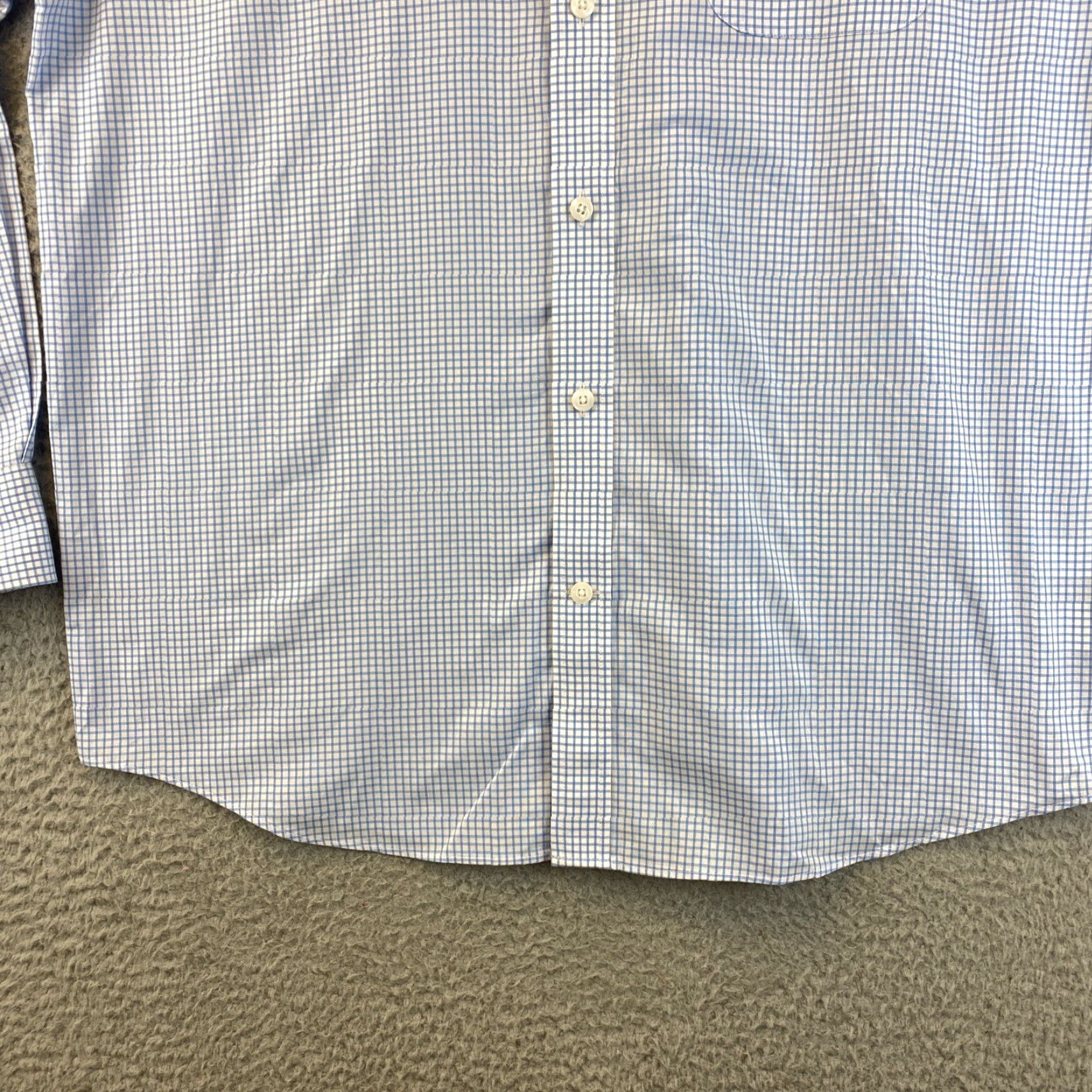 Cutter & Buck VINTAGE Cutter & Buck Dress Shirt Blue S Button-Down Long Sleeve Stripe / 77-51 University Theme Mens Shirt Small Blue, 100% Cotton, Regular Fit Size 36R - 2 Thumbnail
