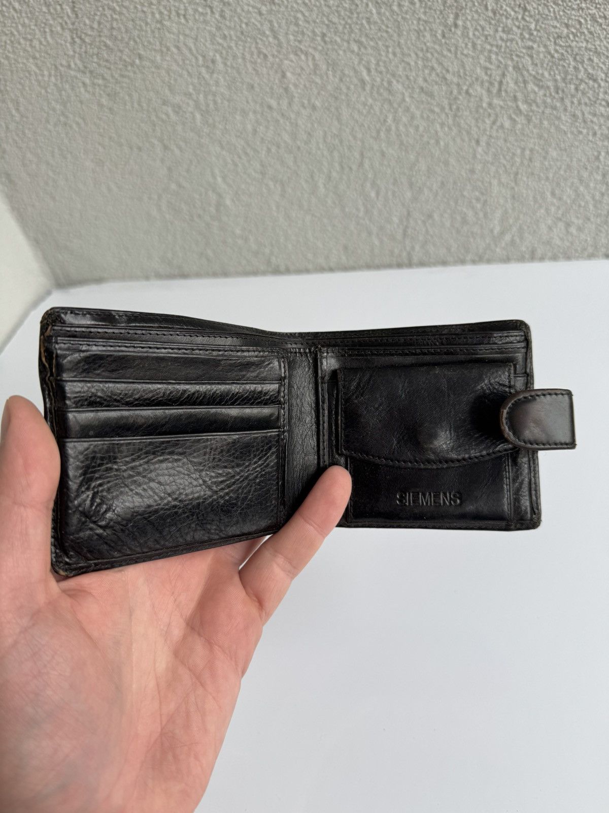 Vintage Vintage Siemens Black Leather Wallet Bifold Size ONE SIZE - 5 Thumbnail