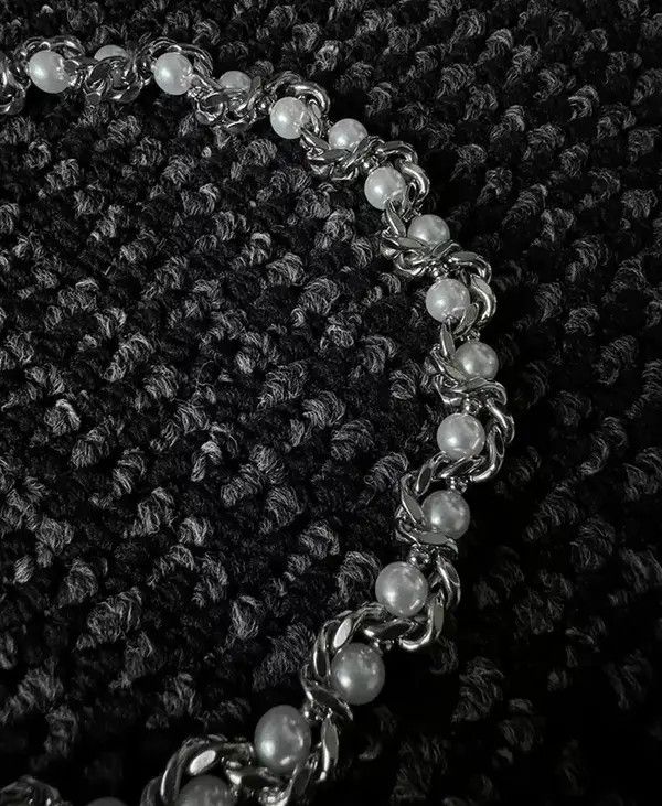 Jewelry Silver Chain Pearl Necklace, Chunky Statement Jewelry Size ONE SIZE - 7 Thumbnail