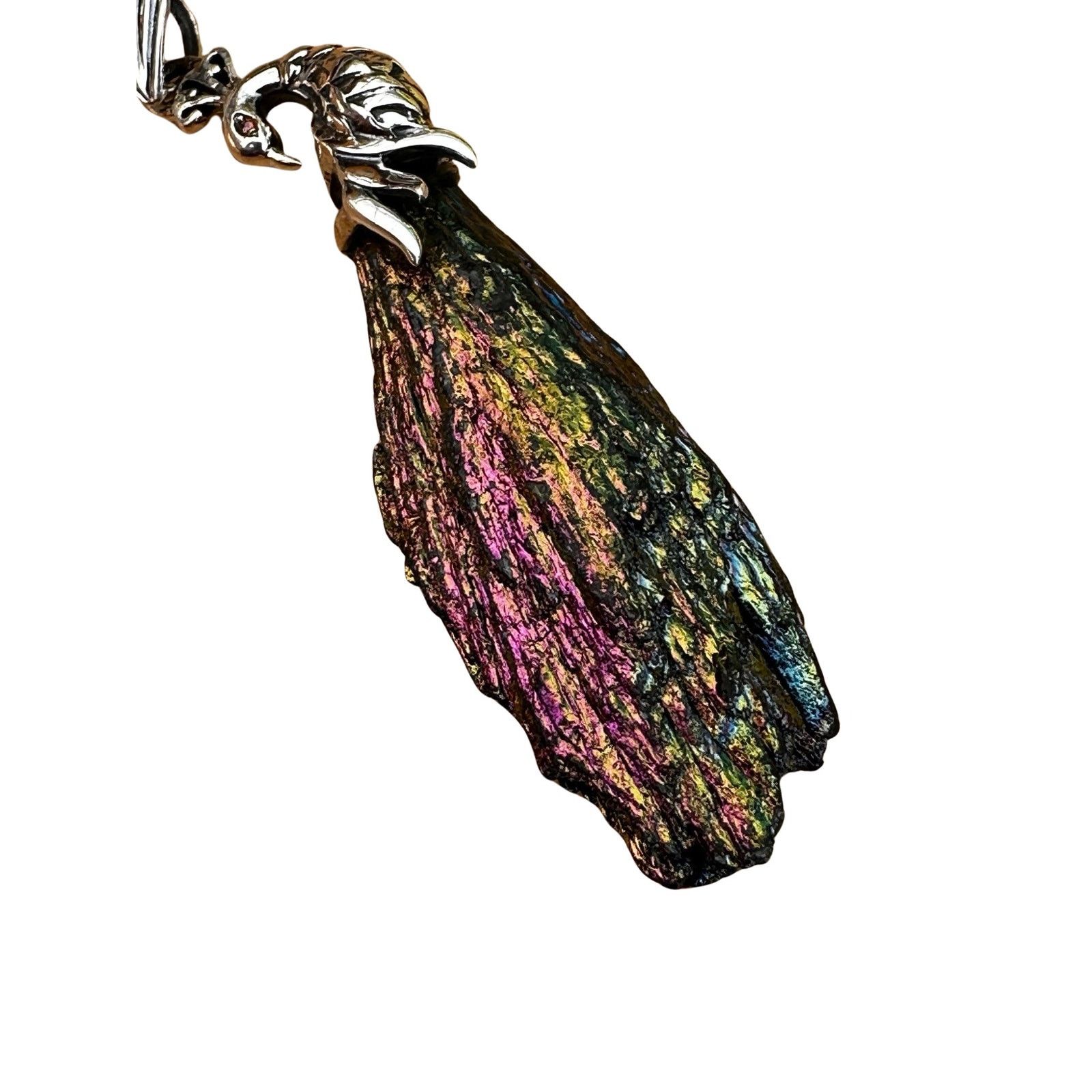 Vintage Sterling Silver Peacock Ore Pendant Size ONE SIZE - 4 Thumbnail