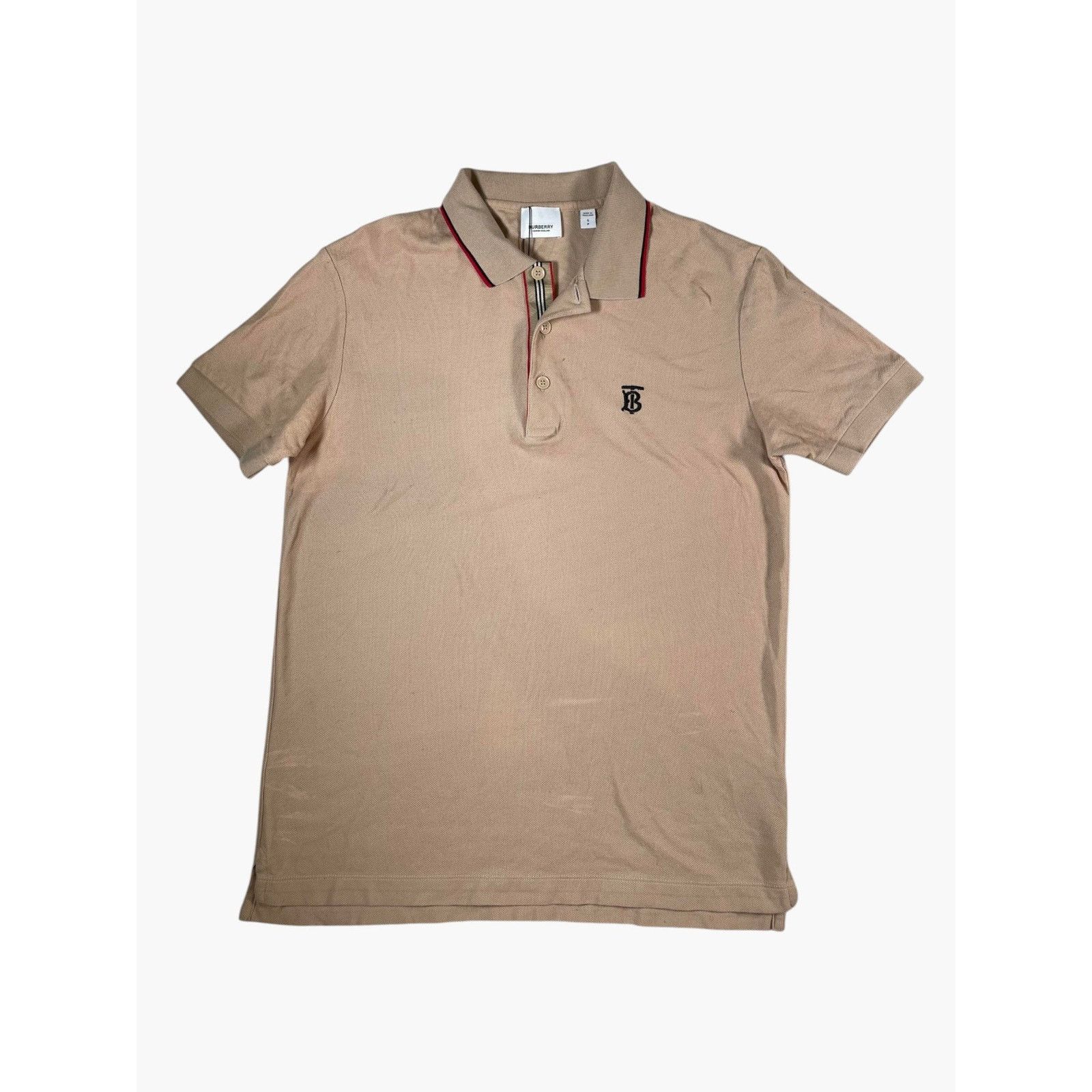 Burberry Burberry Collar Stripe Tan Polo Size US S / EU 44-46 / 1 - 1 Thumbnail