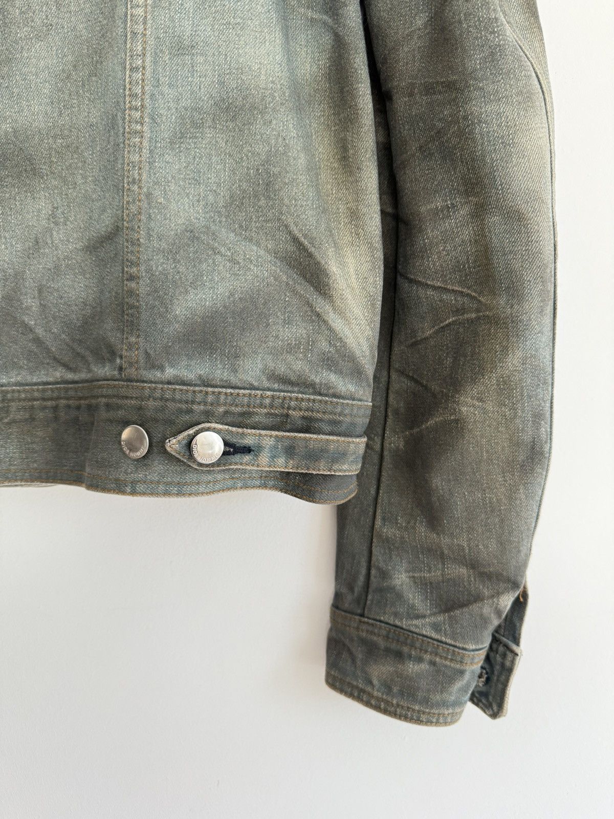 Dior × Hedi Slimane S/S 2004 “Strip” Dirty Bleu Clair Denim Jacket Size US M / EU 48-50 / 2 - 14 Thumbnail