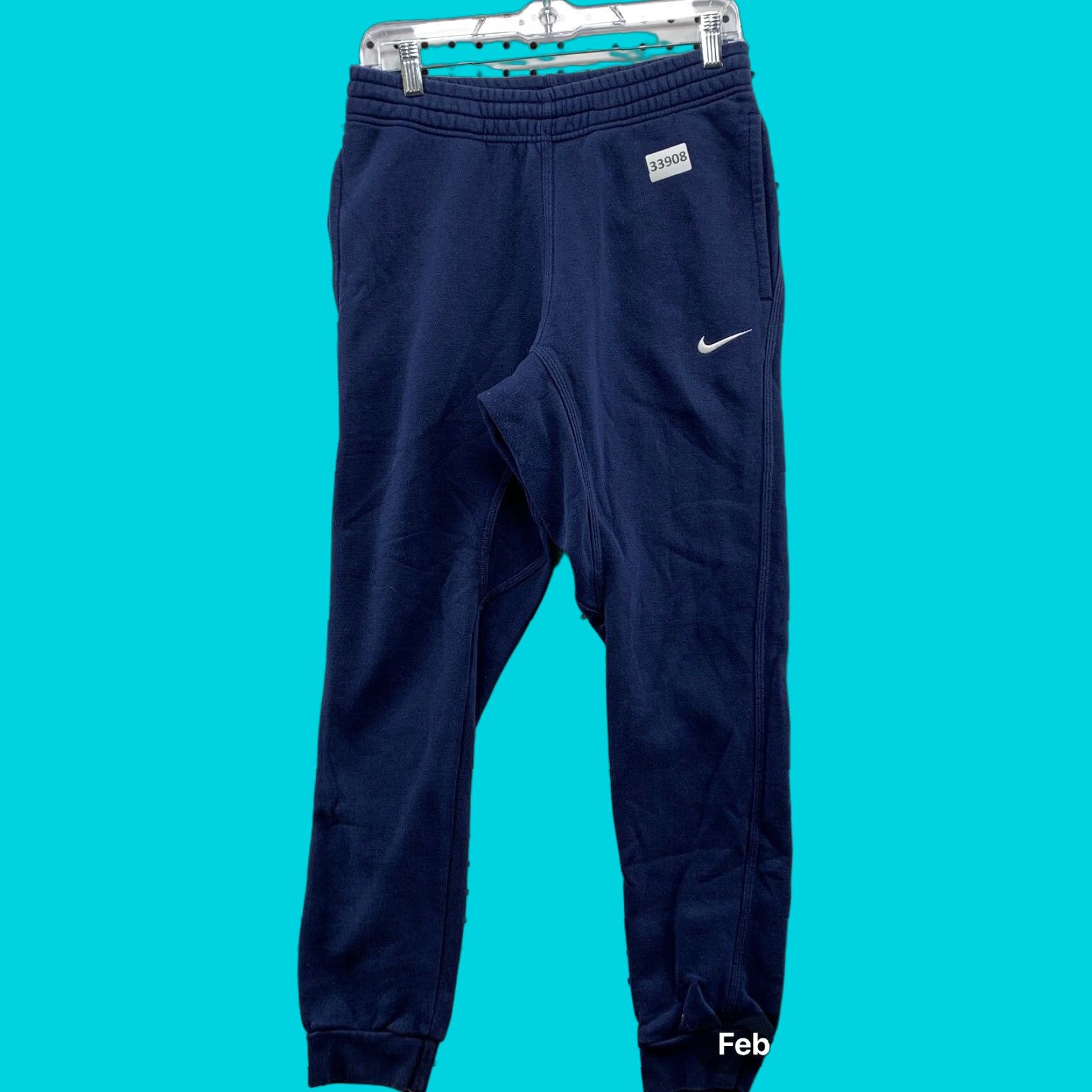 Nike VINTAGE Nike Sweatpants Mens S Blue SPell Out Embroidered Swoosh 28x27.5 Size US S / EU 44-46 / 1 - 1 Thumbnail
