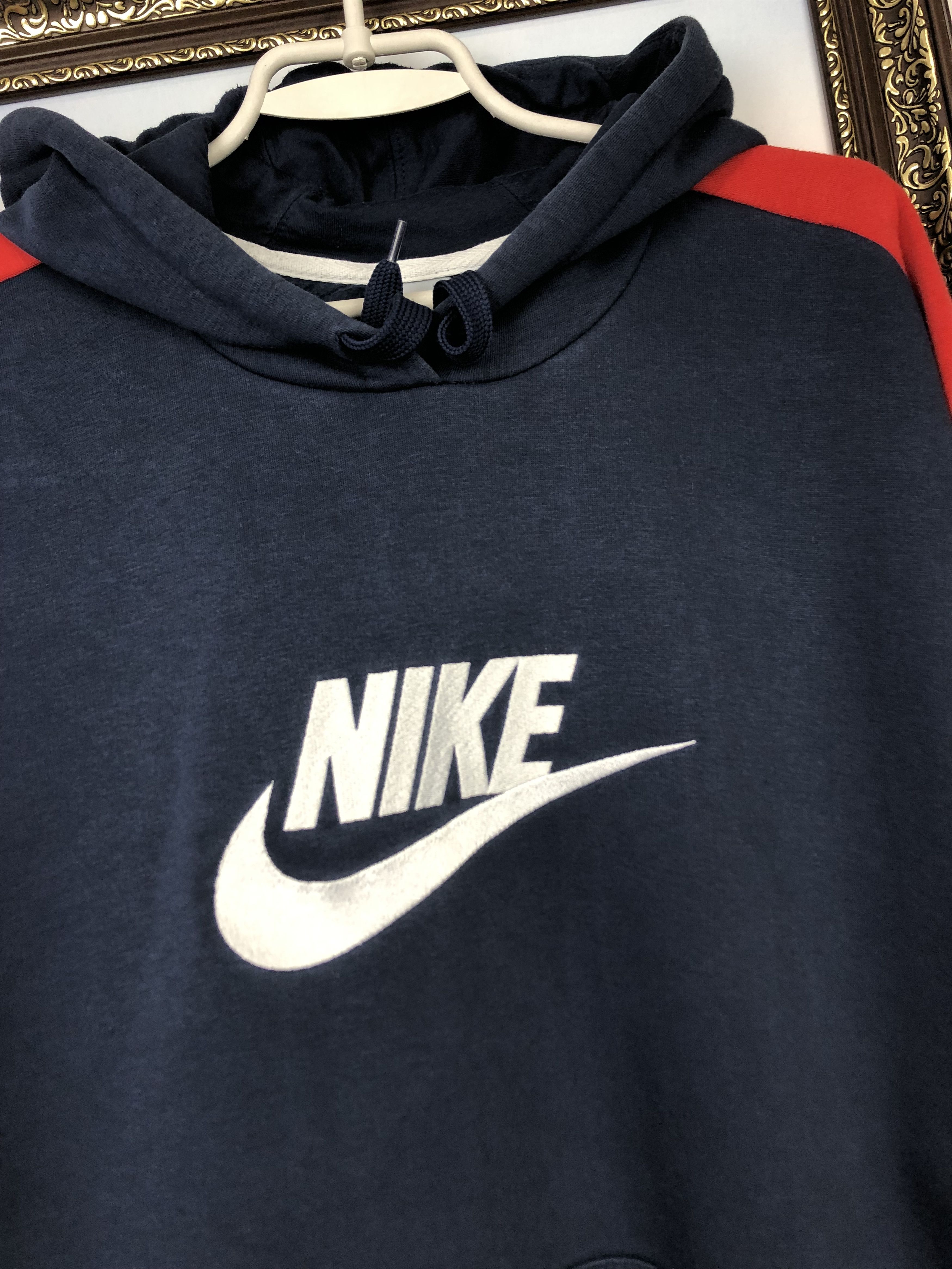 Nike Vintage Nike Hoodie Sweatshirt Big Logo Center Swoosh Mens Size US XL / EU 56 / 4 - 3 Thumbnail