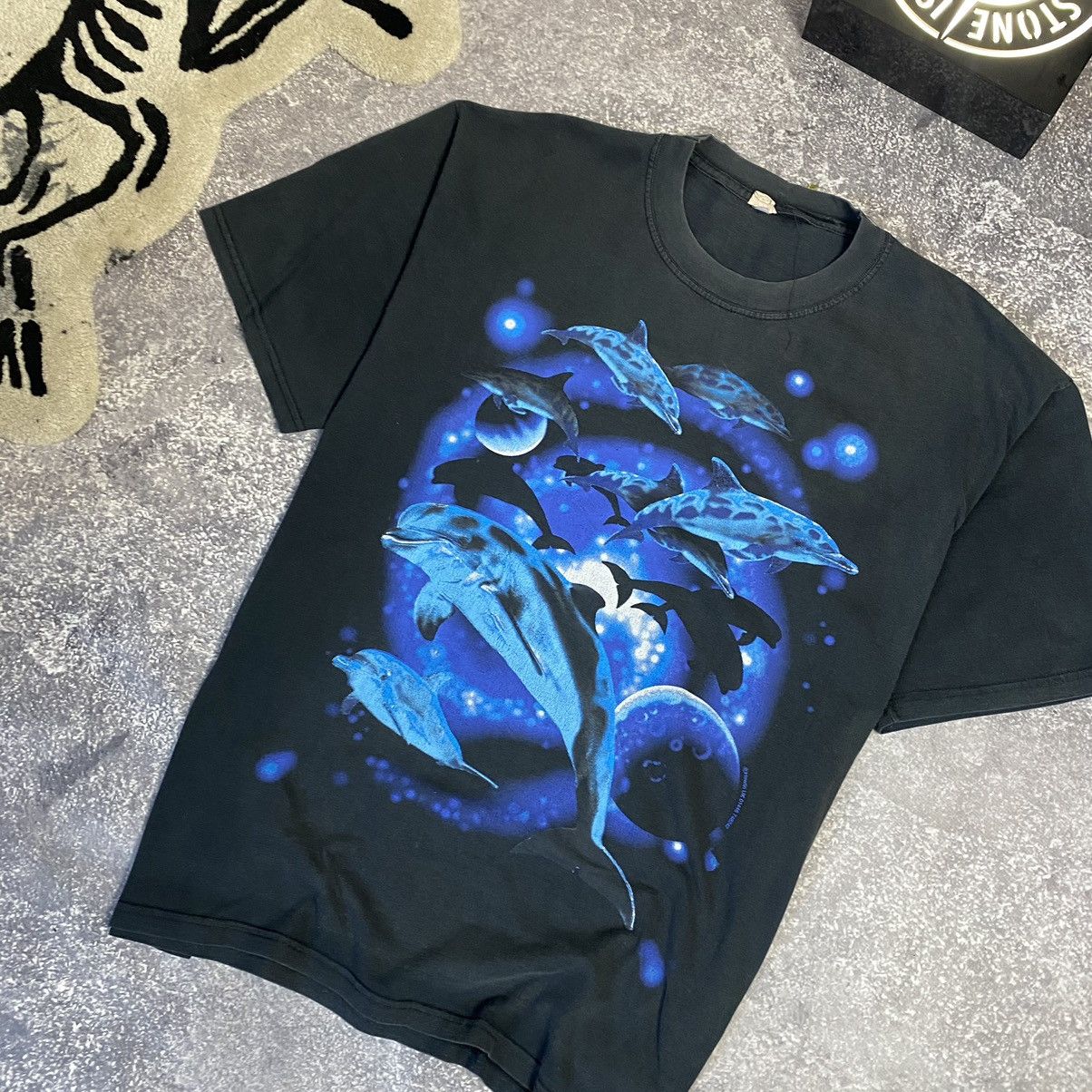 Other Vintage Designer Big Dolphins Graphic logo single stitch tee Size US L / EU 52-54 / 3 - 2 Thumbnail
