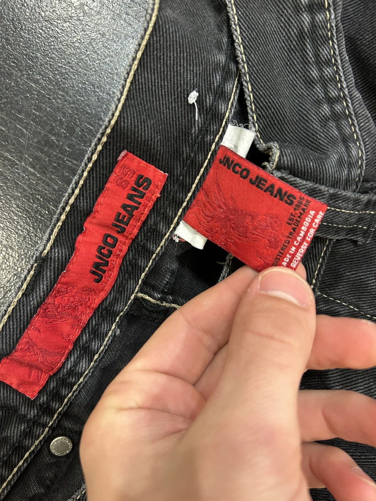 JINUMO JNCO Flaming Tiger Baggy denim Size US 29 - 3 Thumbnail