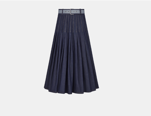 image of Dior O1Bcso1Str0524 Skirt In Blue, Women's (Size 28)