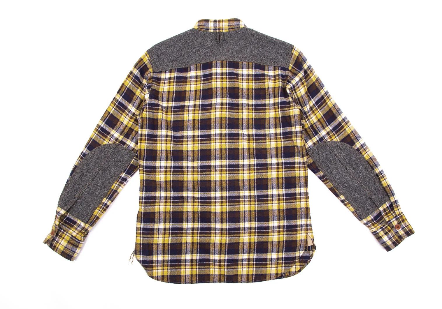 Junya Watanabe Checkered Flannel Shirt in Yellow, Navy, and Brown Size US XS / EU 42 / 0 - 11 Thumbnail