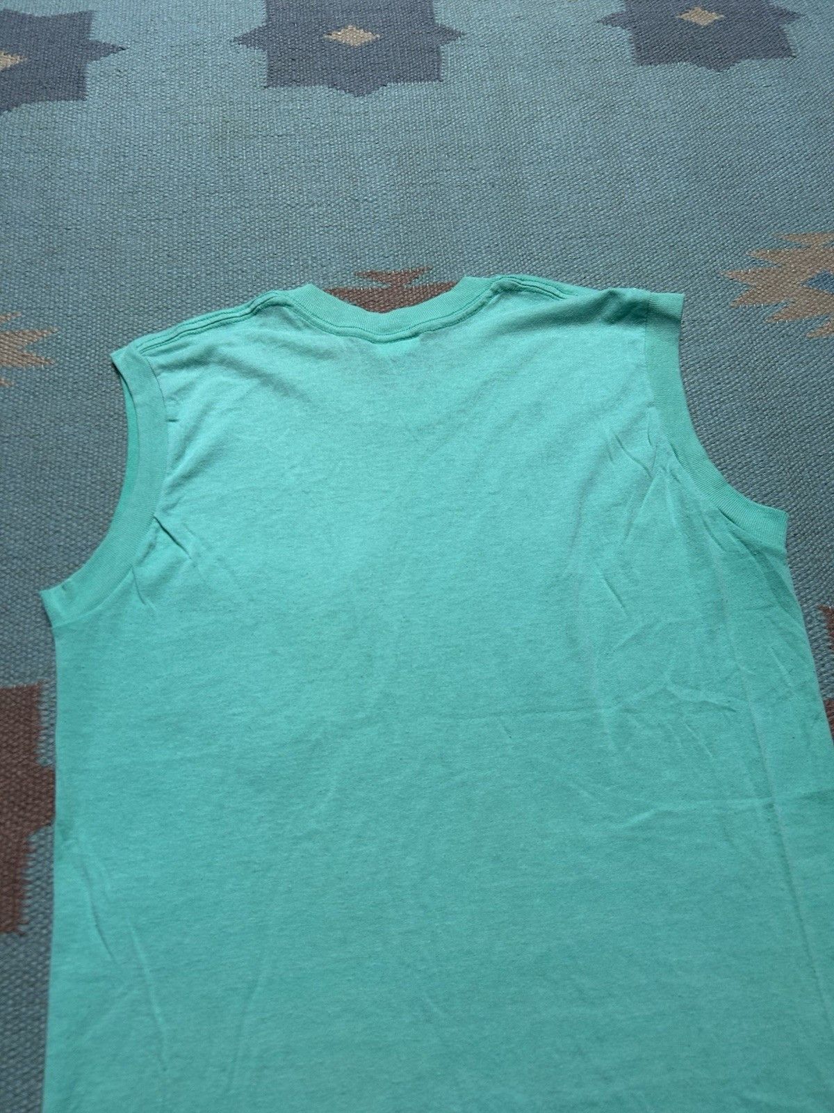 Vintage VTG 80s pocket t shirt blank mint green muscle paint soft M Size US M / EU 48-50 / 2 - 9 Thumbnail