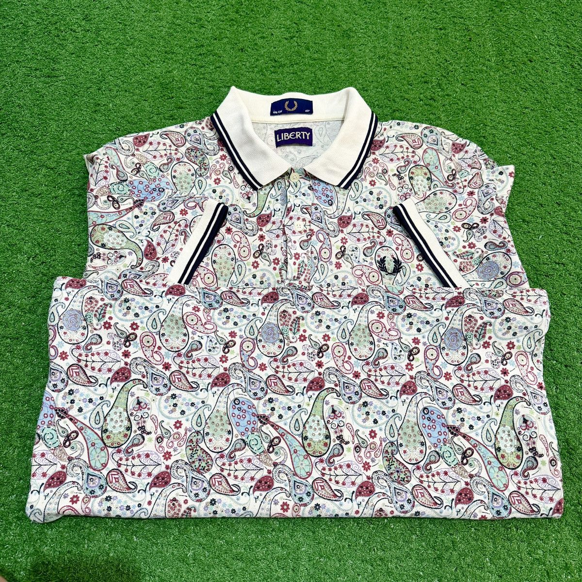 Other FRED PERRY X Liberty London 'PAISLEY' Twin Tapped Polo Tee Size US M / EU 48-50 / 2 - 3 Thumbnail