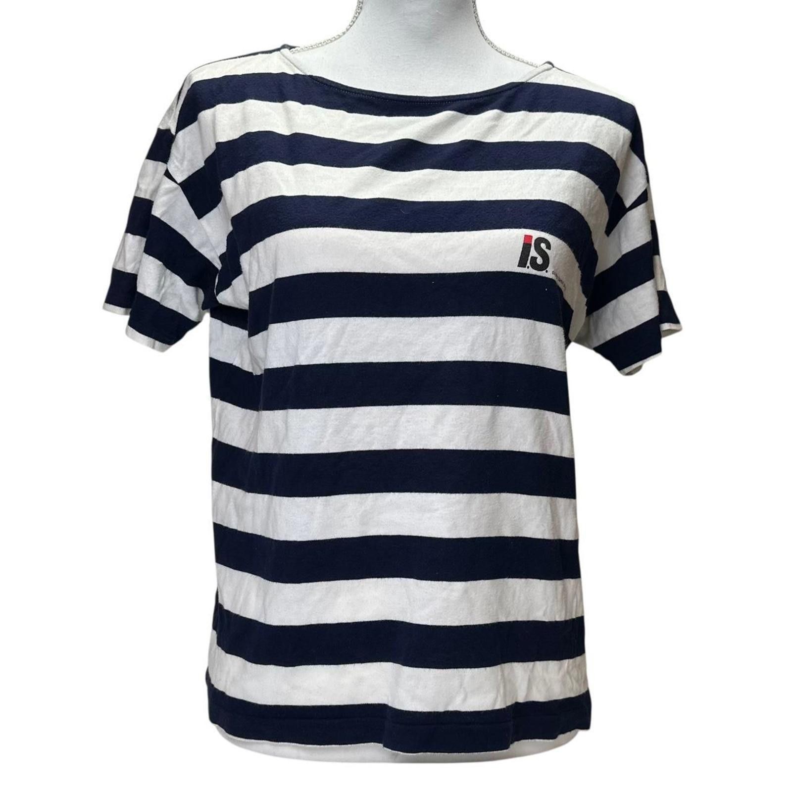 Issey Miyake Issey Miyake Women's Blue and White Blous Size ONE SIZE - 1 Thumbnail