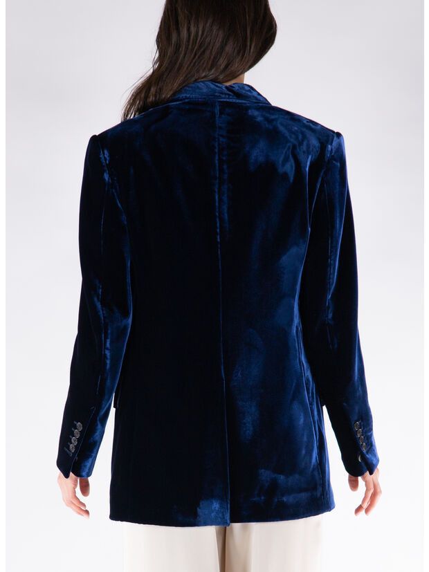 Tom Ford o1w1db10225 GI2911 Velvet Blazer in Blue Size S / US 4 / IT 40 - 5 Thumbnail