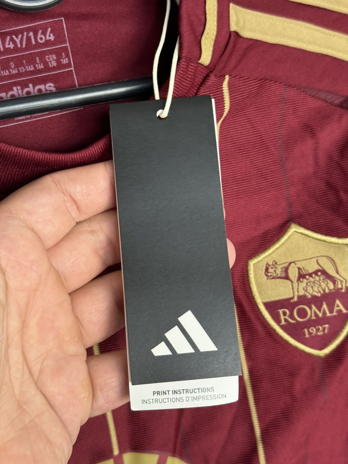 Adidas KIDS New AS Roma 24/25 Home Football Jersey T-Shirt Size US XS / EU 42 / 0 - 10 Thumbnail