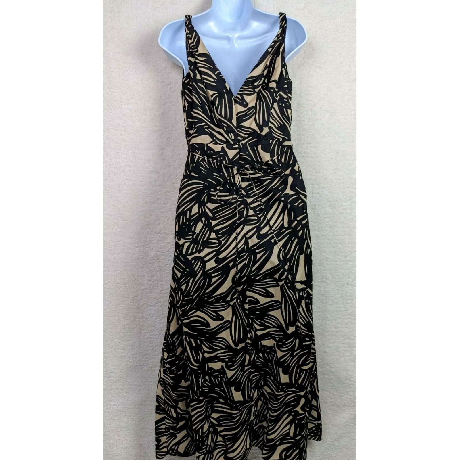 Gap GAP Women's 100% Cotton Twist Straps V-neck Floral Print Maxi Dress Size 2 Size XS / US 0-2 / IT 36-38 - 6 Thumbnail