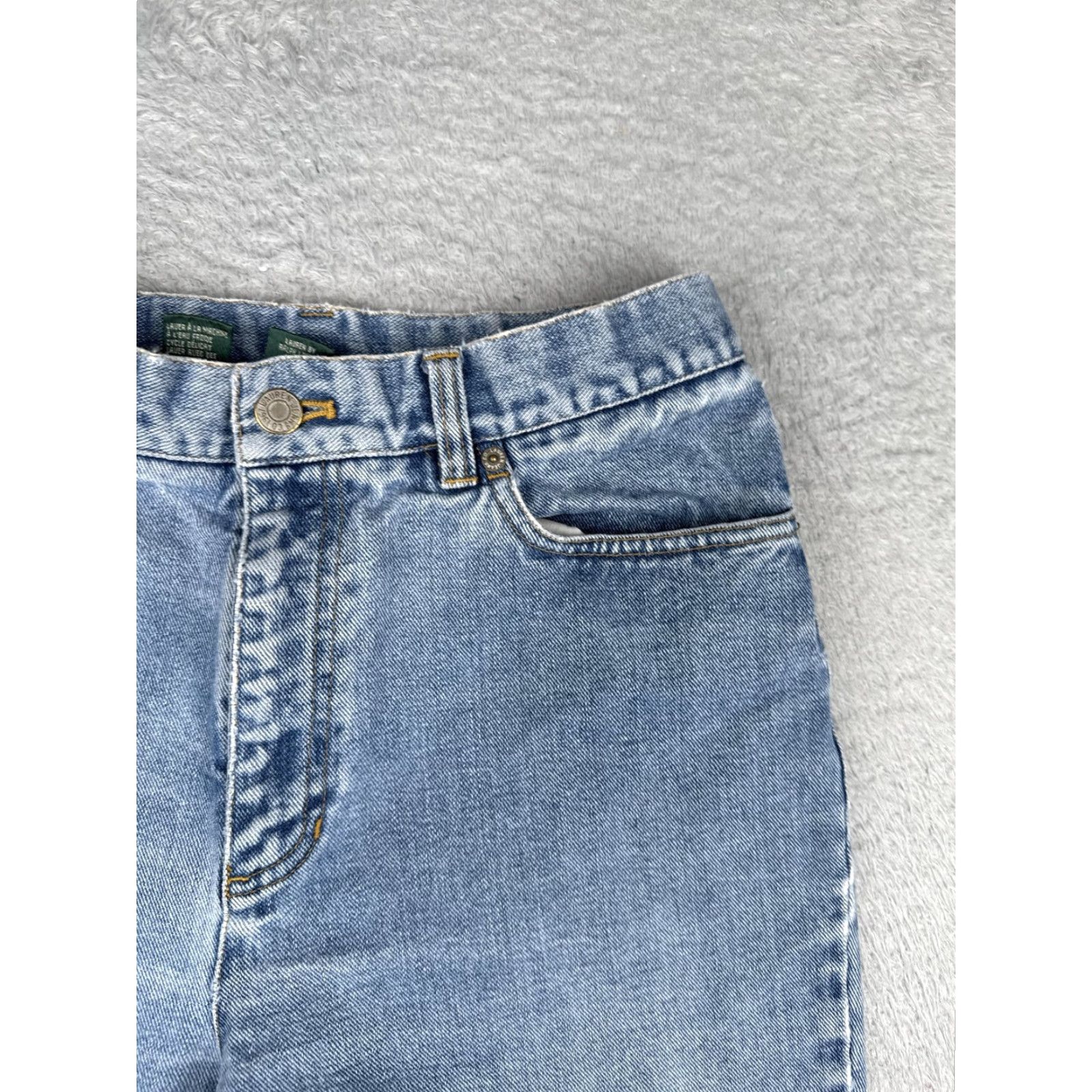 Ralph Lauren VINTAGE Lauren Jeans Co Ralph Lauren Shorts Womens 8 Blue Denim Cutoff Raw Hem Casual 5-Pocket Design Size 30" / US 8 / IT 44 - 5 Thumbnail