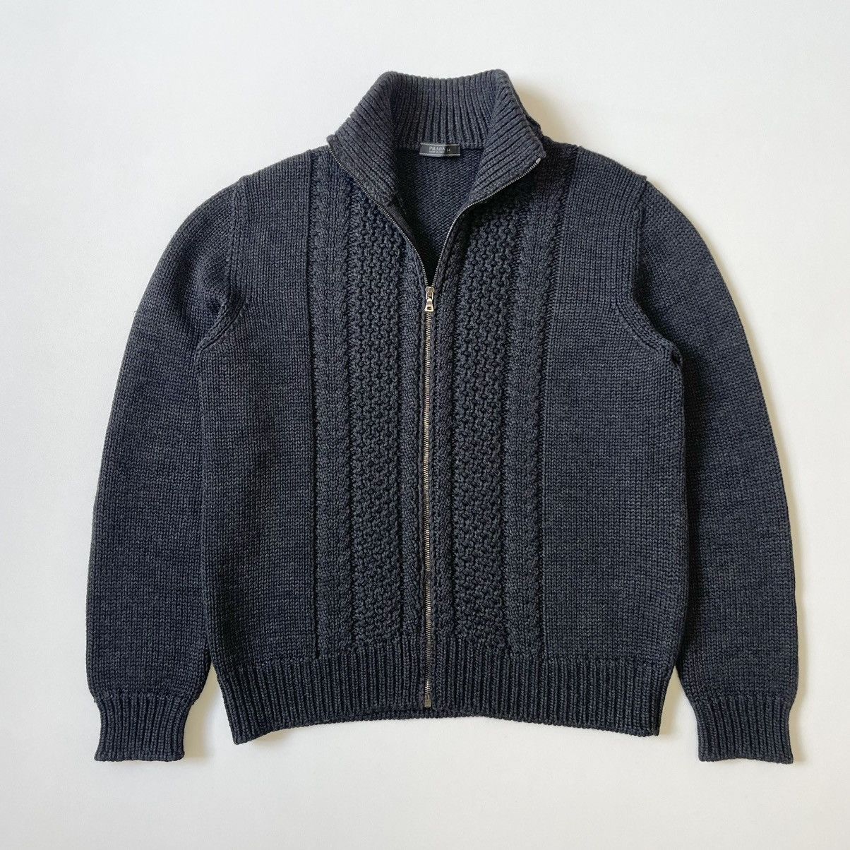 Prada A/W 10 Heavy Wool Drivers Zip Cardigan Size US L / EU 52-54 / 3 - 9 Thumbnail