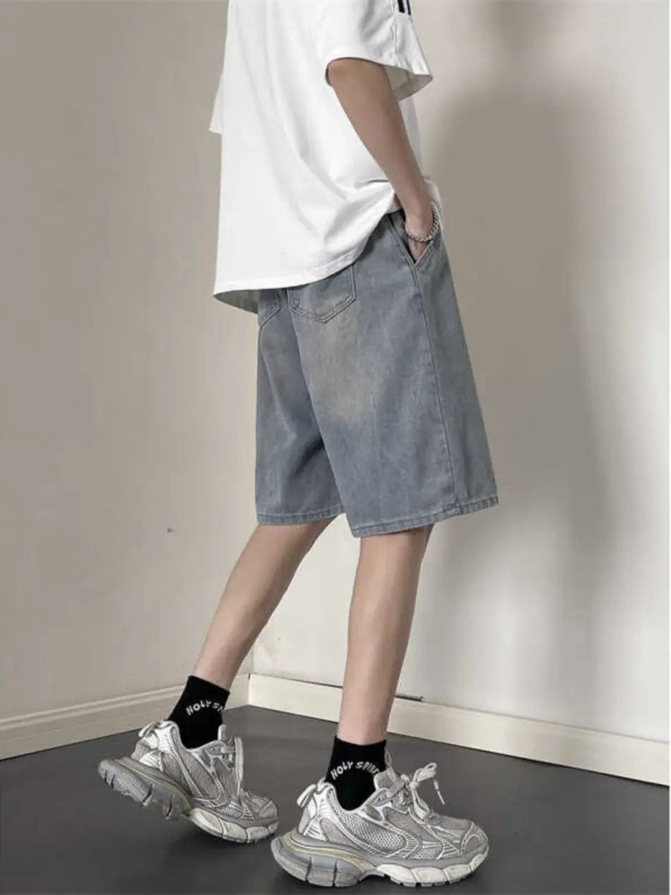 Japanese Brand Loose straight casual denim shorts Size US 30 / EU 46 - 5 Thumbnail