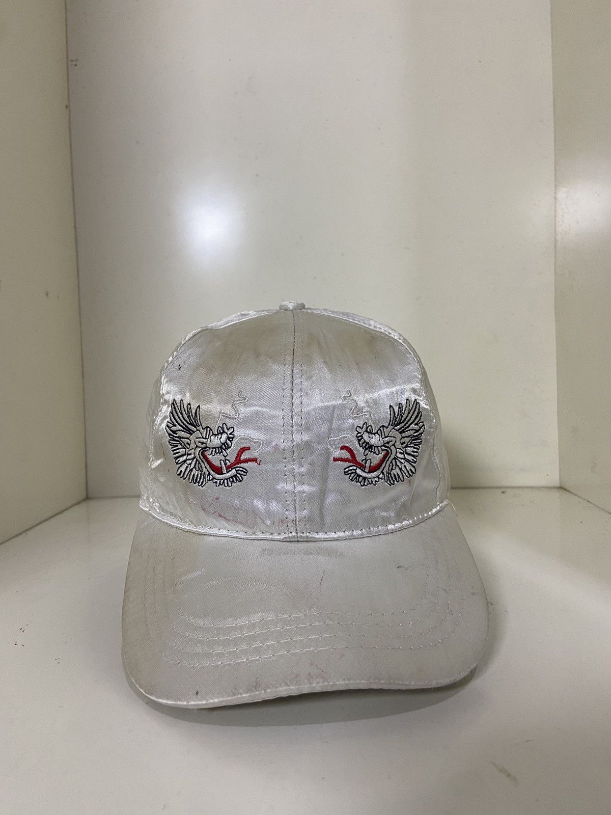 Japanese Brand × Vintage Vintage Sukajan hat with twin dragon image Size ONE SIZE - 1 Thumbnail