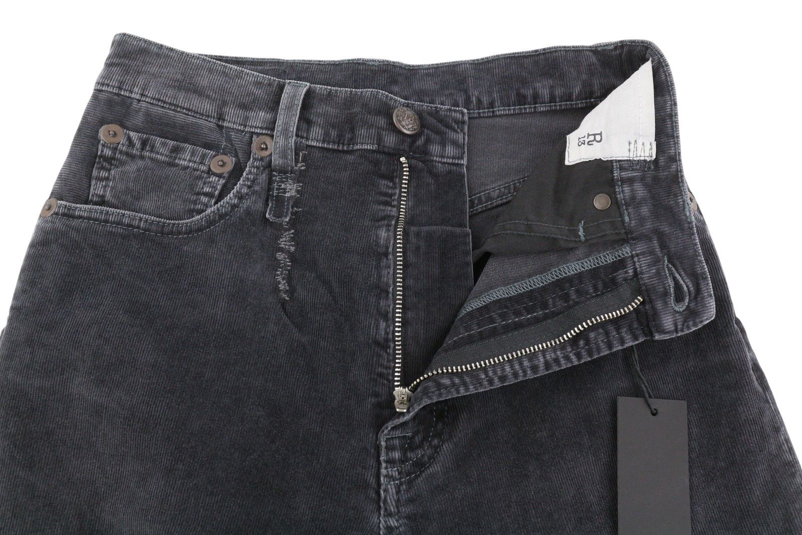 R13 JANE 24 Obsidian Stretch Cord Bootcut Zip FW25 86621 Size 24" / US 00 / IT 34 - 5 Thumbnail